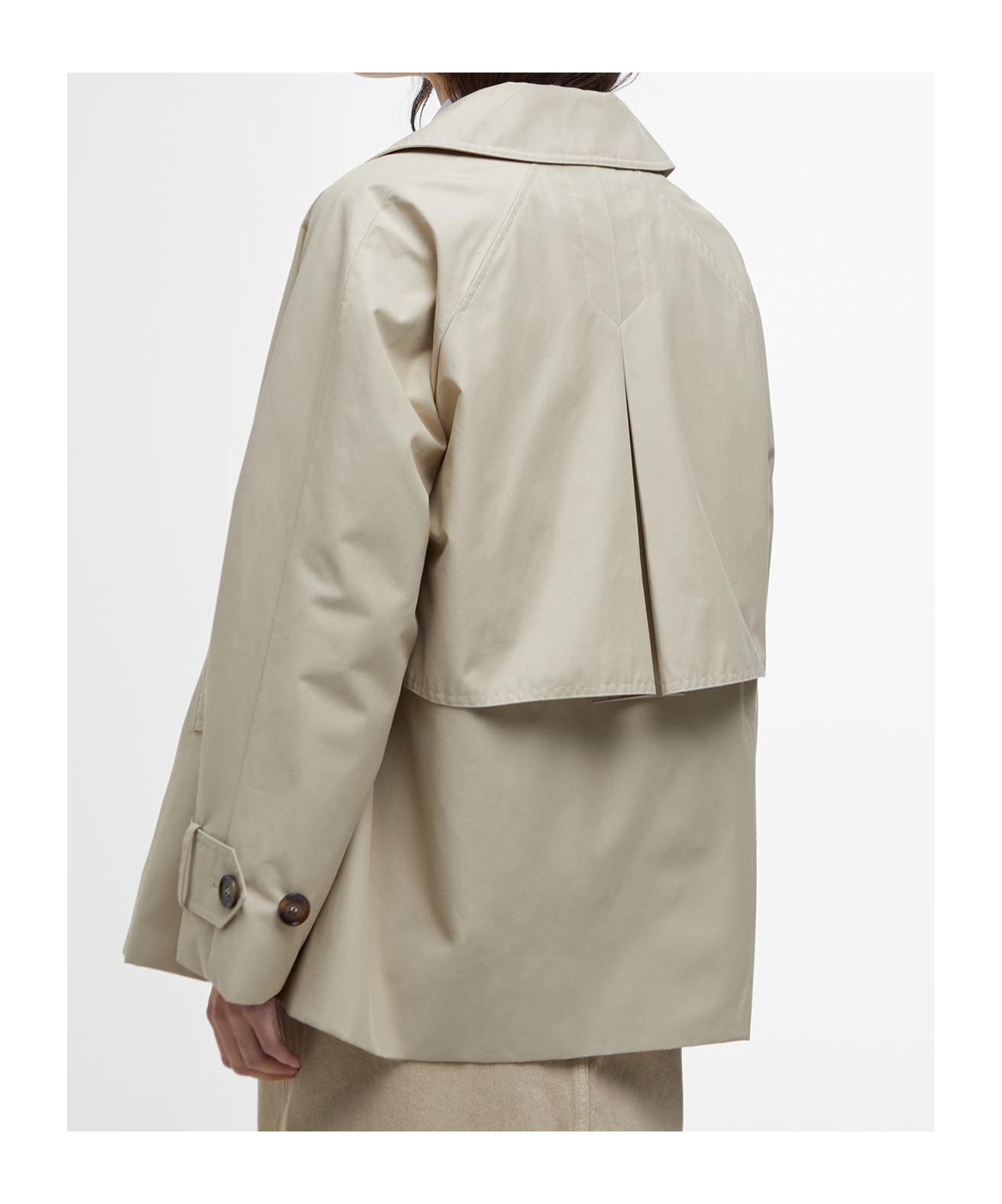 Barbour Women's Maisy Short Double-breasted Trench Coat In Nude