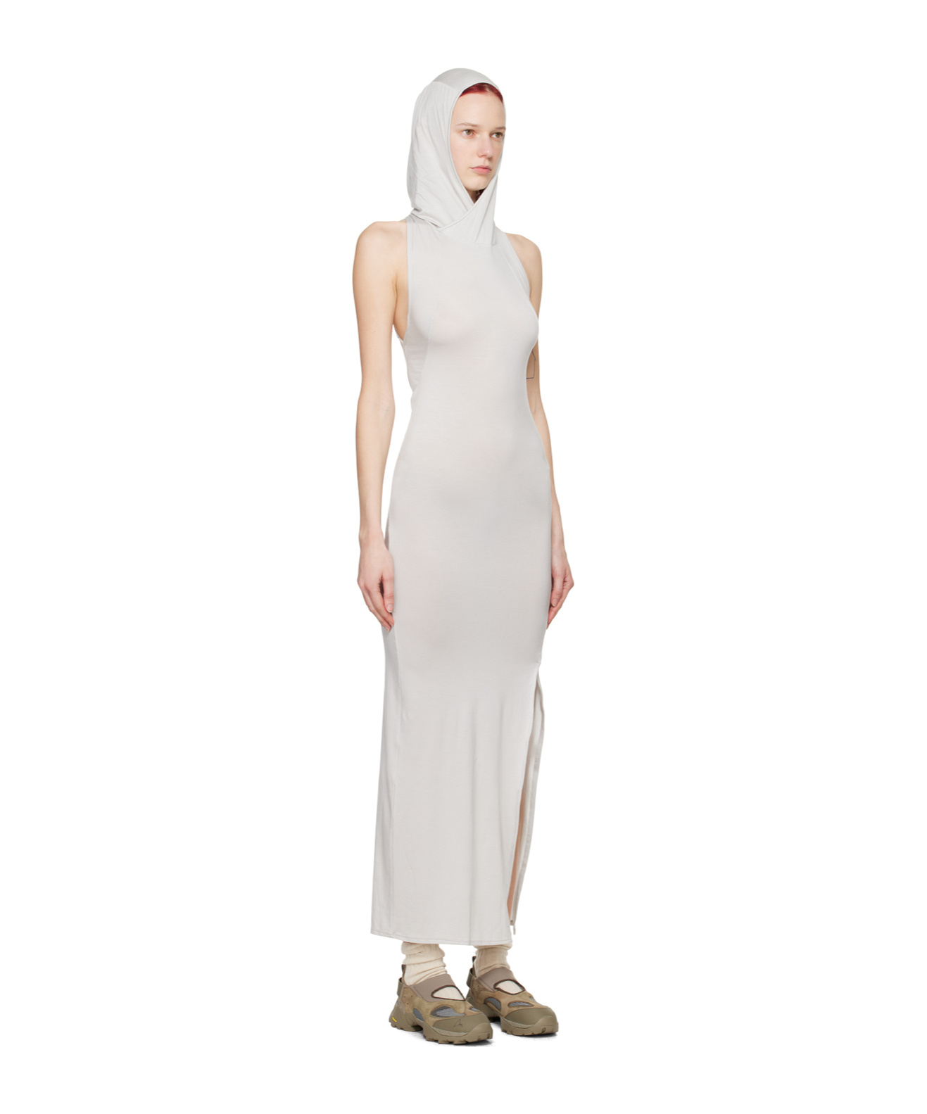 Post Archive Faction (paf) Gray 6.0 Right Midi Dress