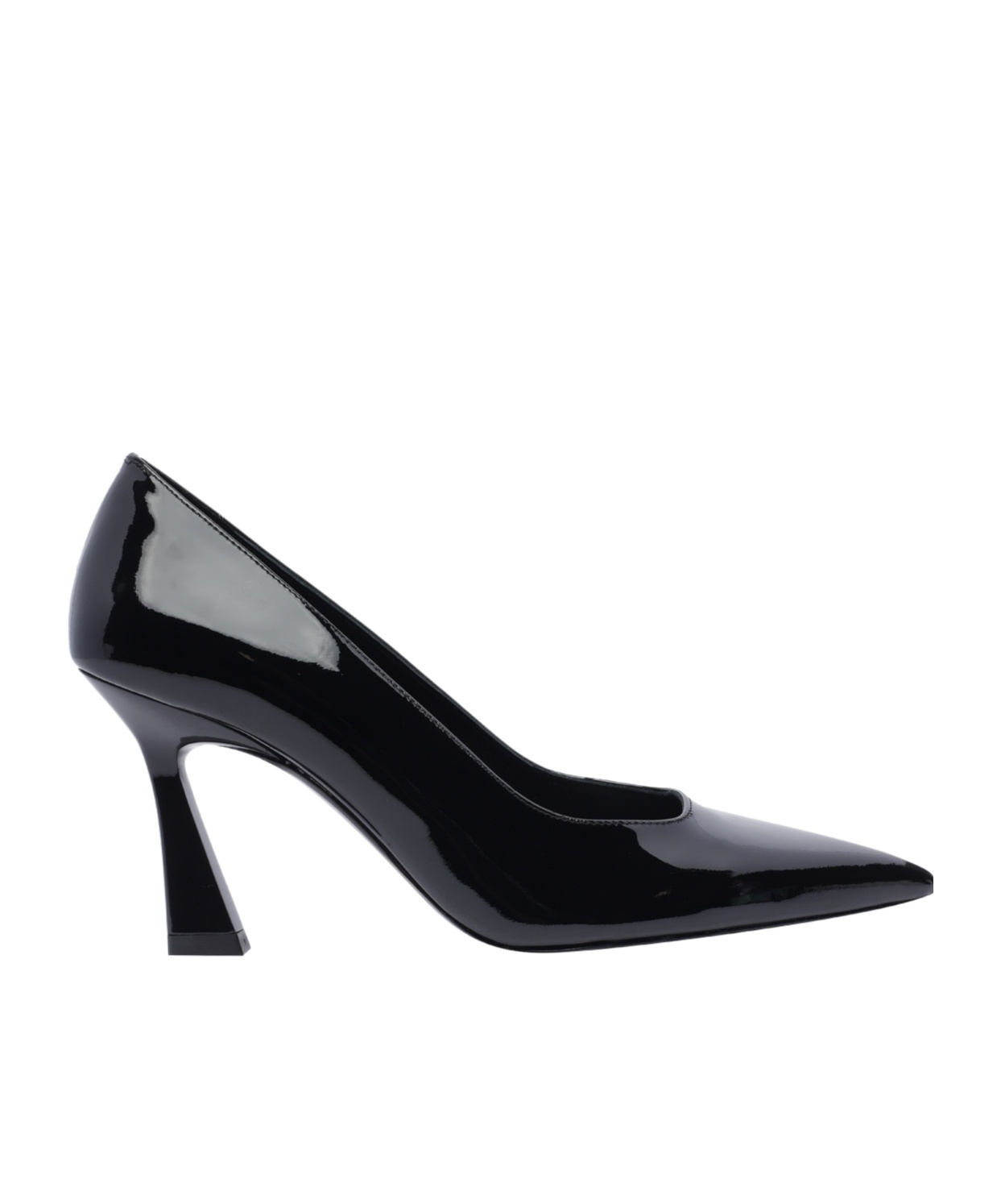 Stuart Weitzman 85mm Patent-finish Pumps In Black