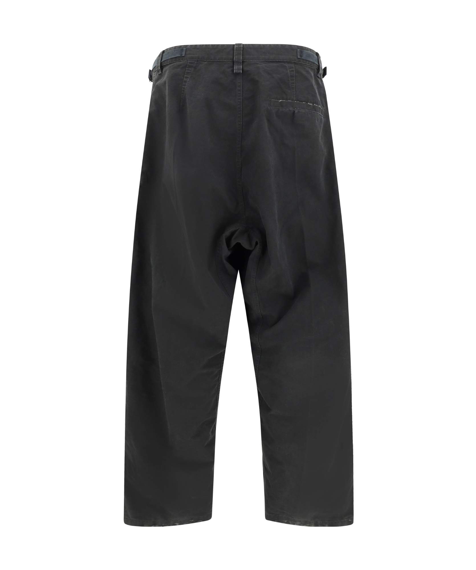 Balenciaga Wide-leg Logo-embroidered Ripstop Cargo Trousers In Black