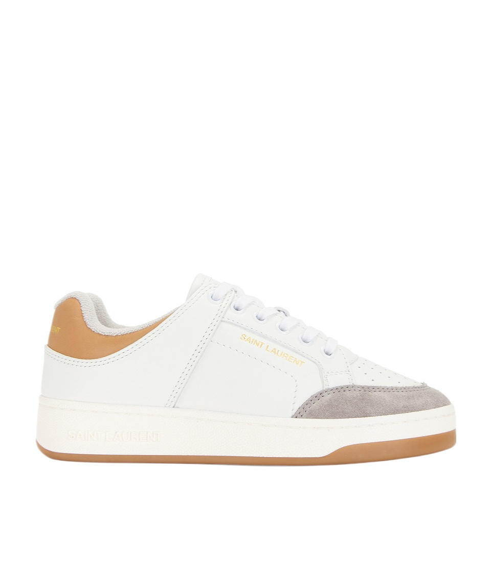 Shop Saint Laurent Laced Sneakers In White