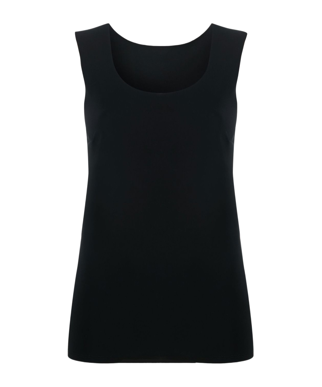Patrizia Pepe Sleeveless Stretch Top In Nero