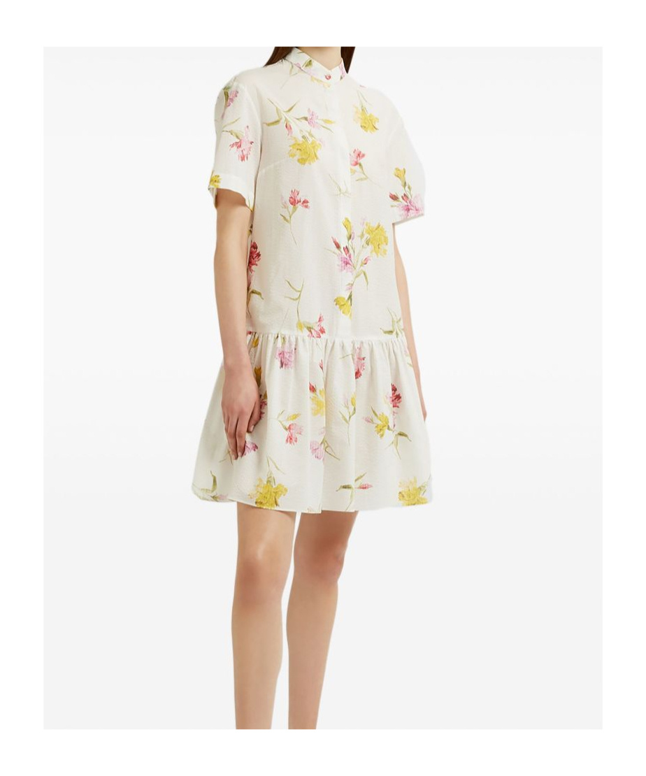 Shop Erdem Dress Linen Floral Design