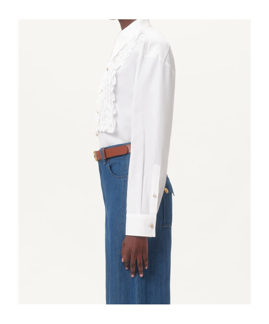 Valentino Garavani Cotton Popeline Shirt In White