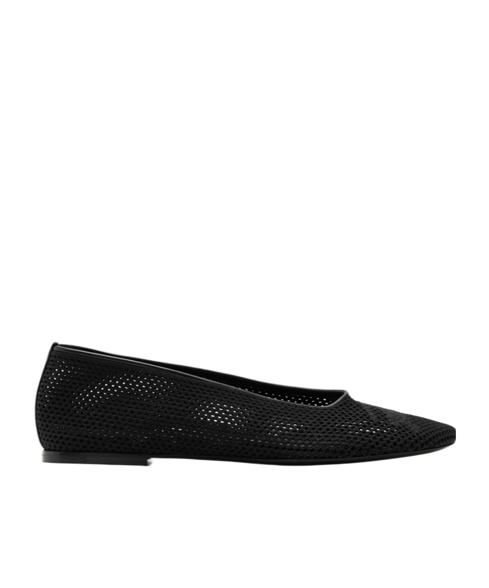 Burberry Mesh Fabric Ballerinas In Black