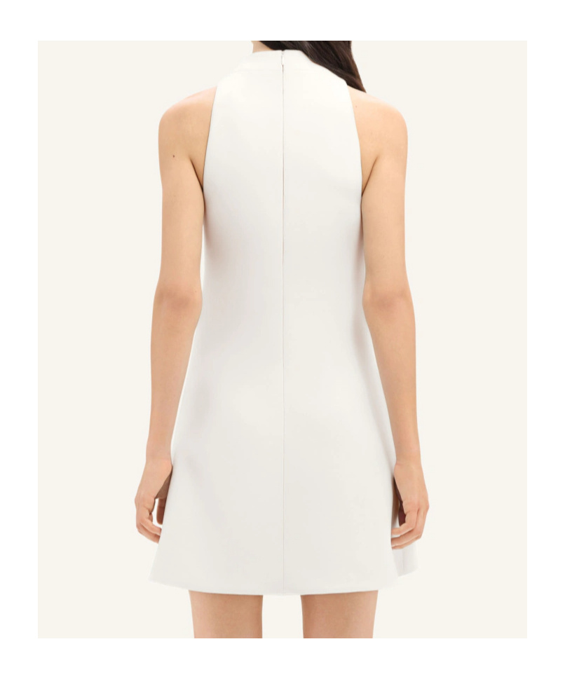 Courrèges Sleeveless Twill A-line Dress In White
