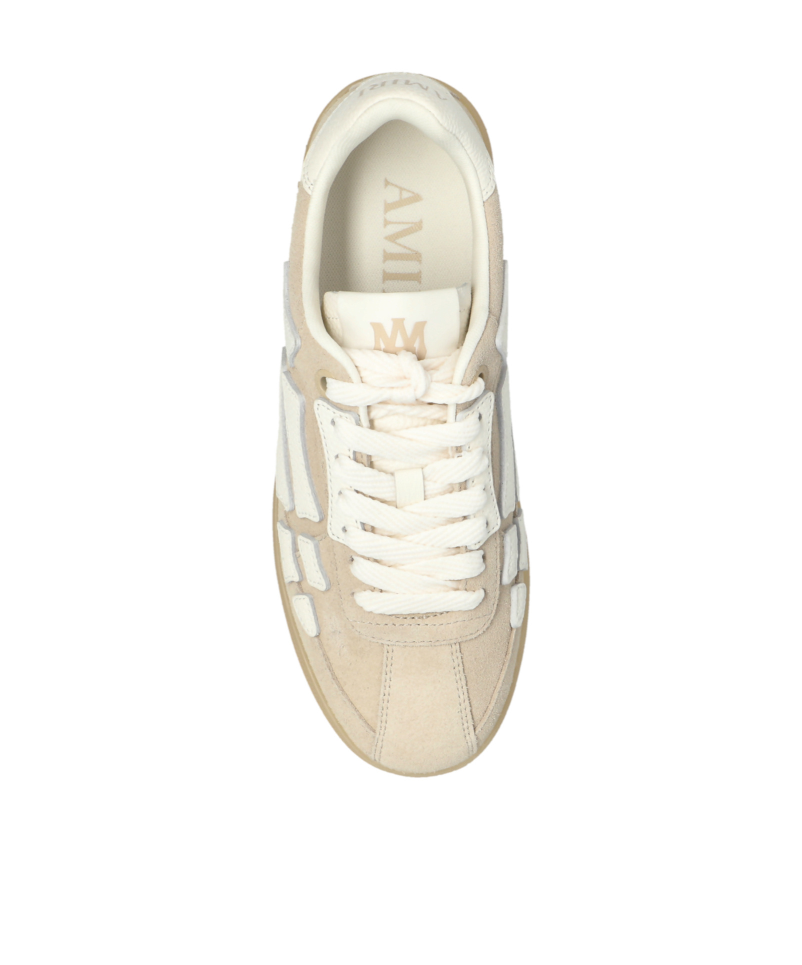 Amiri Off-white Croc Debossed Pacific Bones Sneakers In Multi