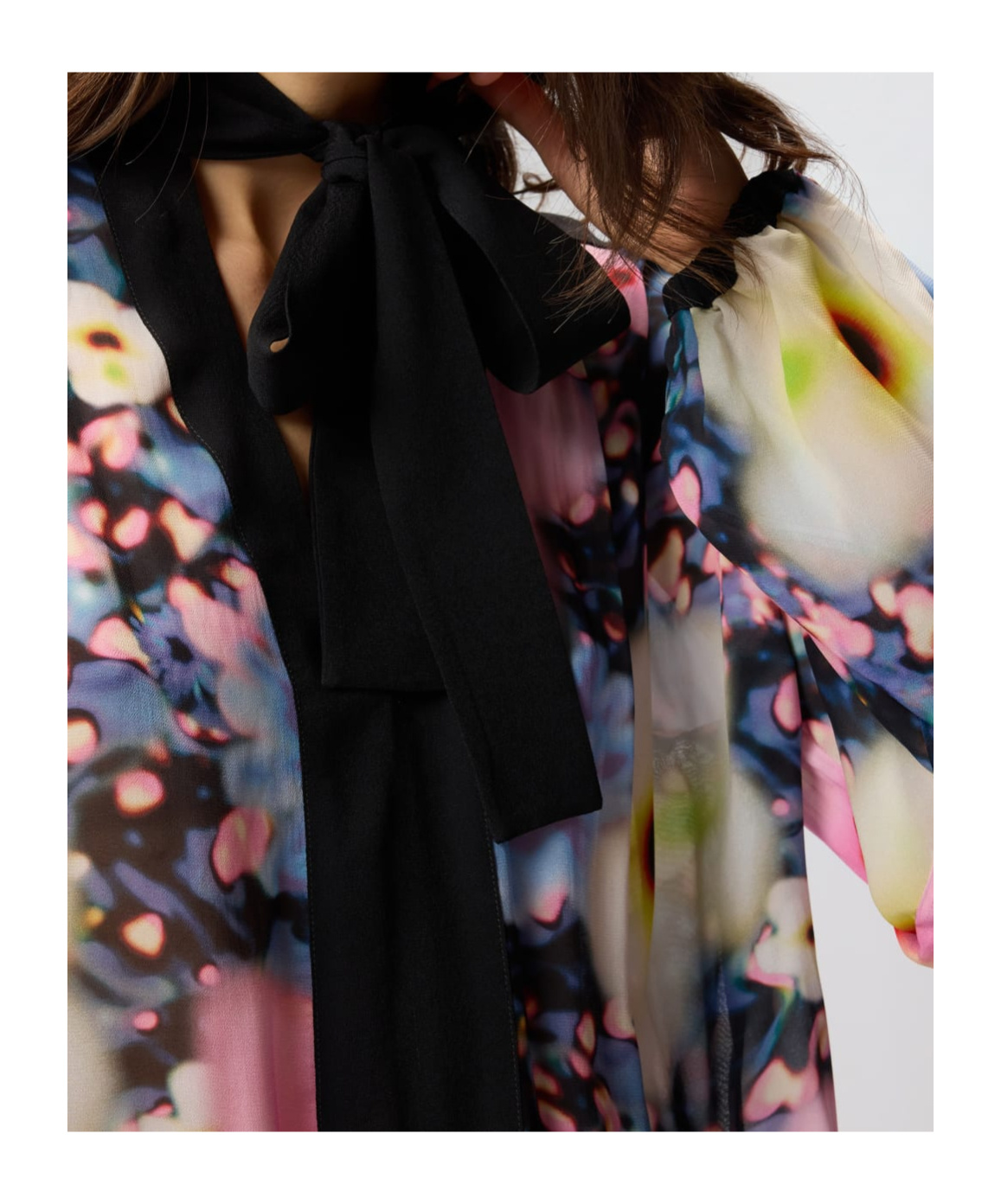 Pinko Floral Georgette Blouse In Multi