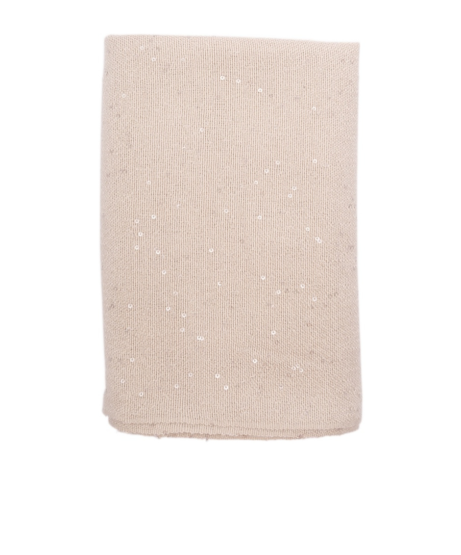 Brunello Cucinelli Sequin Detail Scarf In Nude