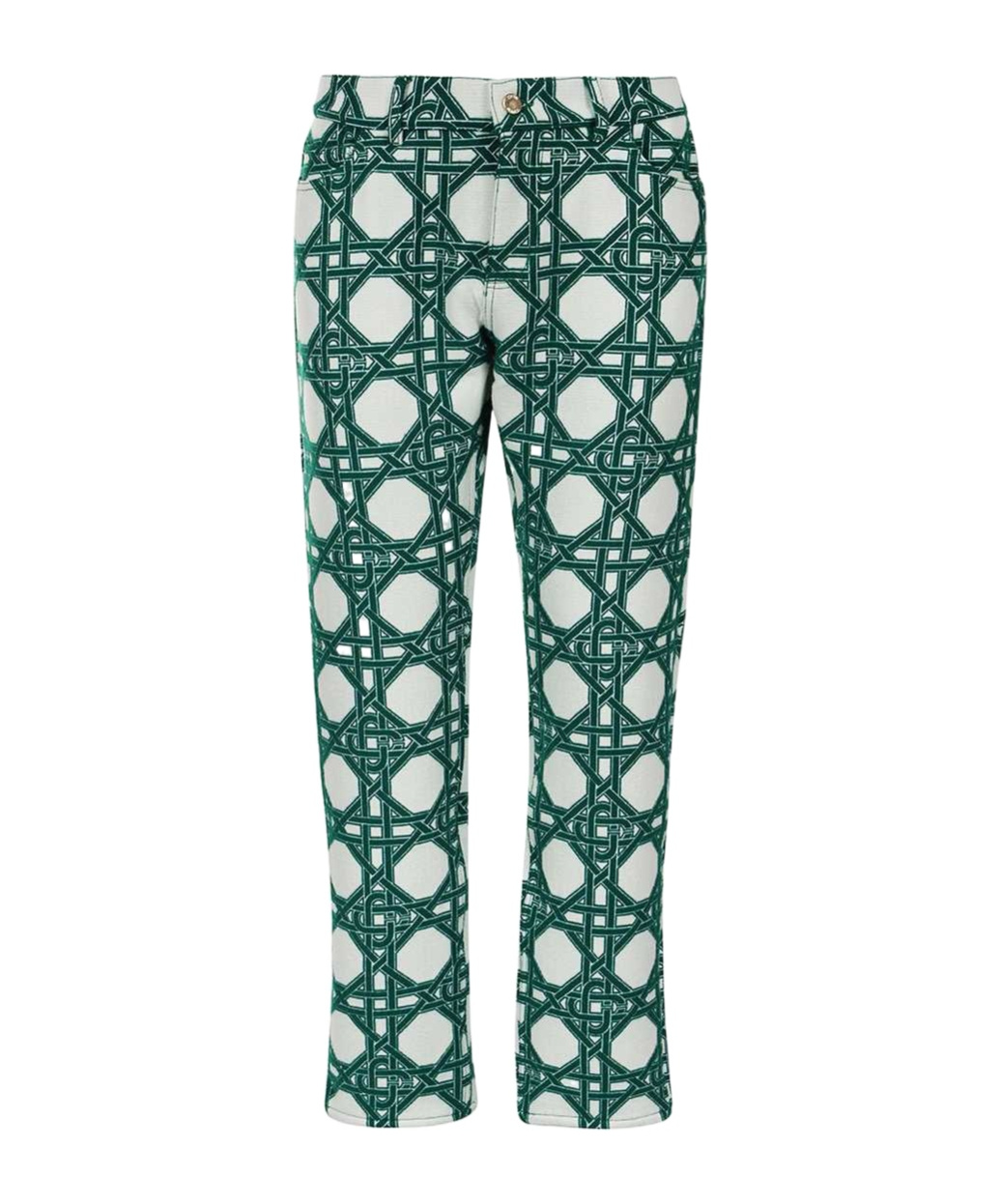 Casablanca Monogram-print Trousers In Green