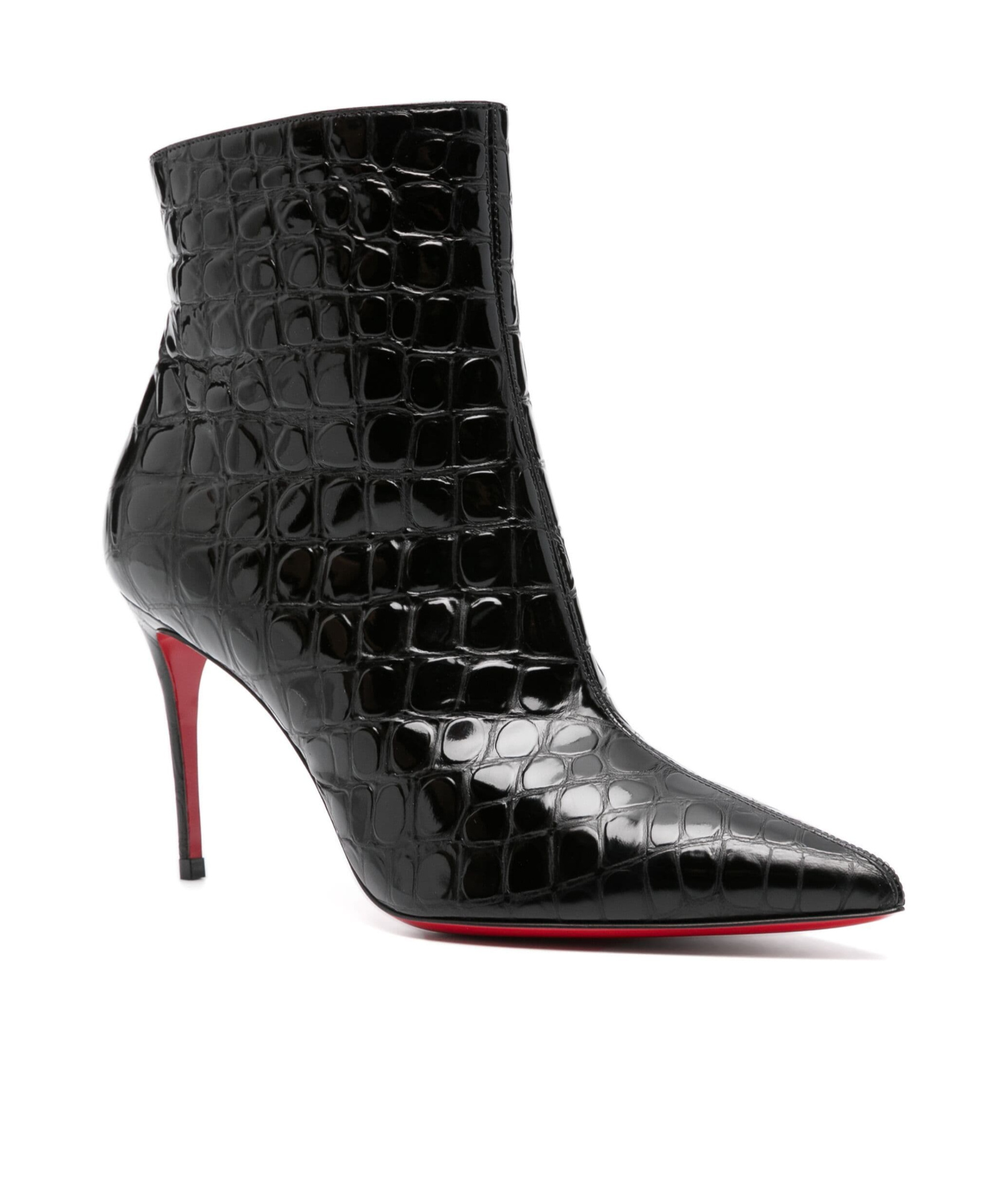 Christian Louboutin So Kate 85 Black Calf Ali Boots In Black