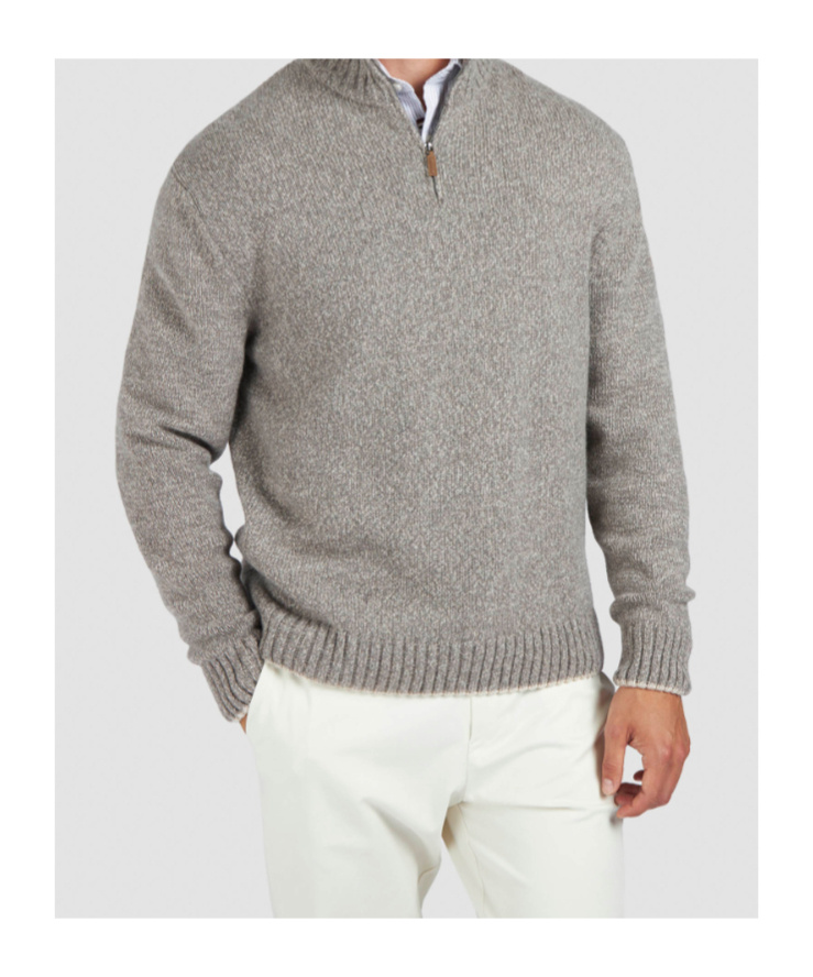 Paul & Shark Wool Cashmere Half Zip Sweater