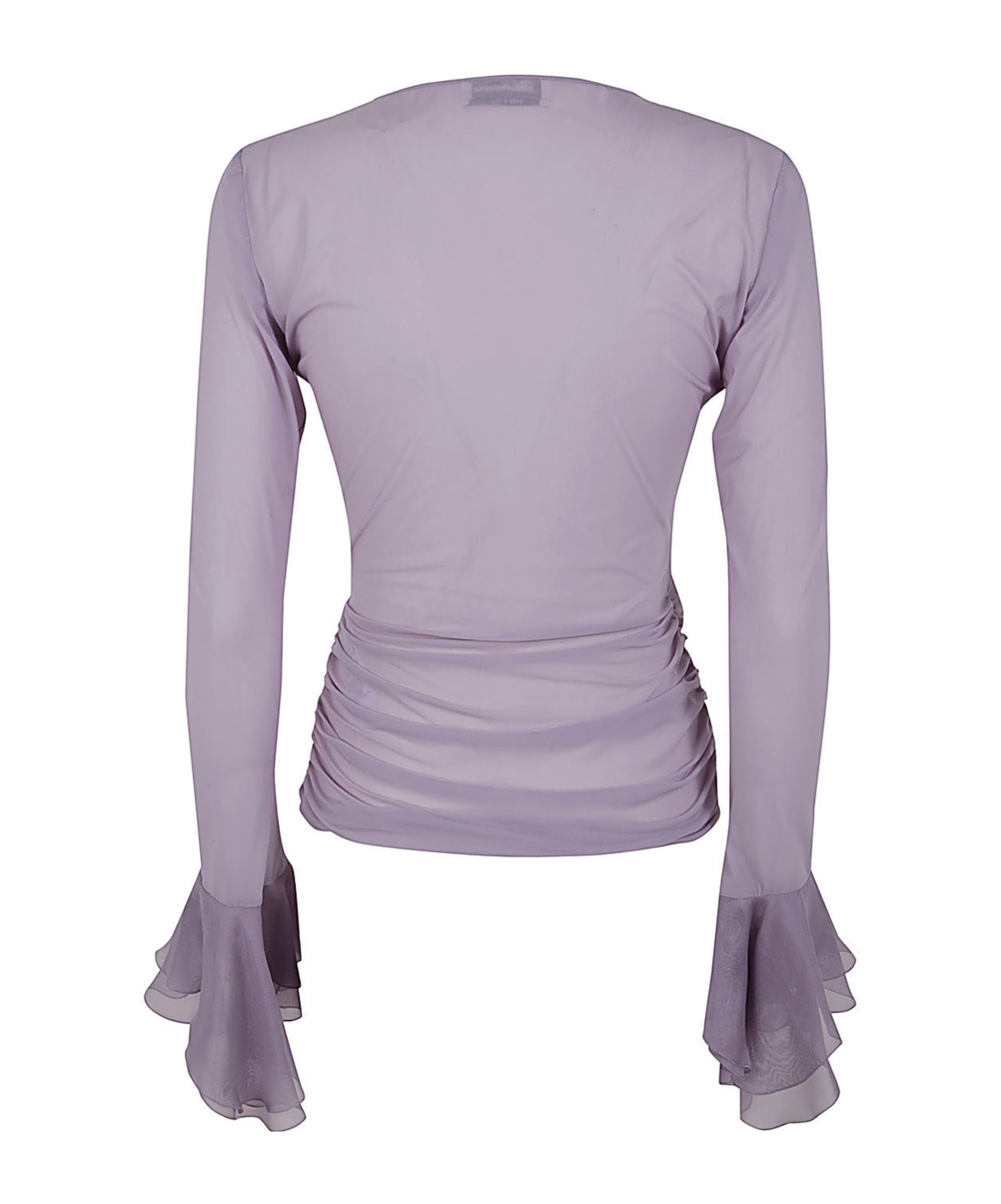 Blumarine 4c053a Top Chiffon Ruffles In Multicolor