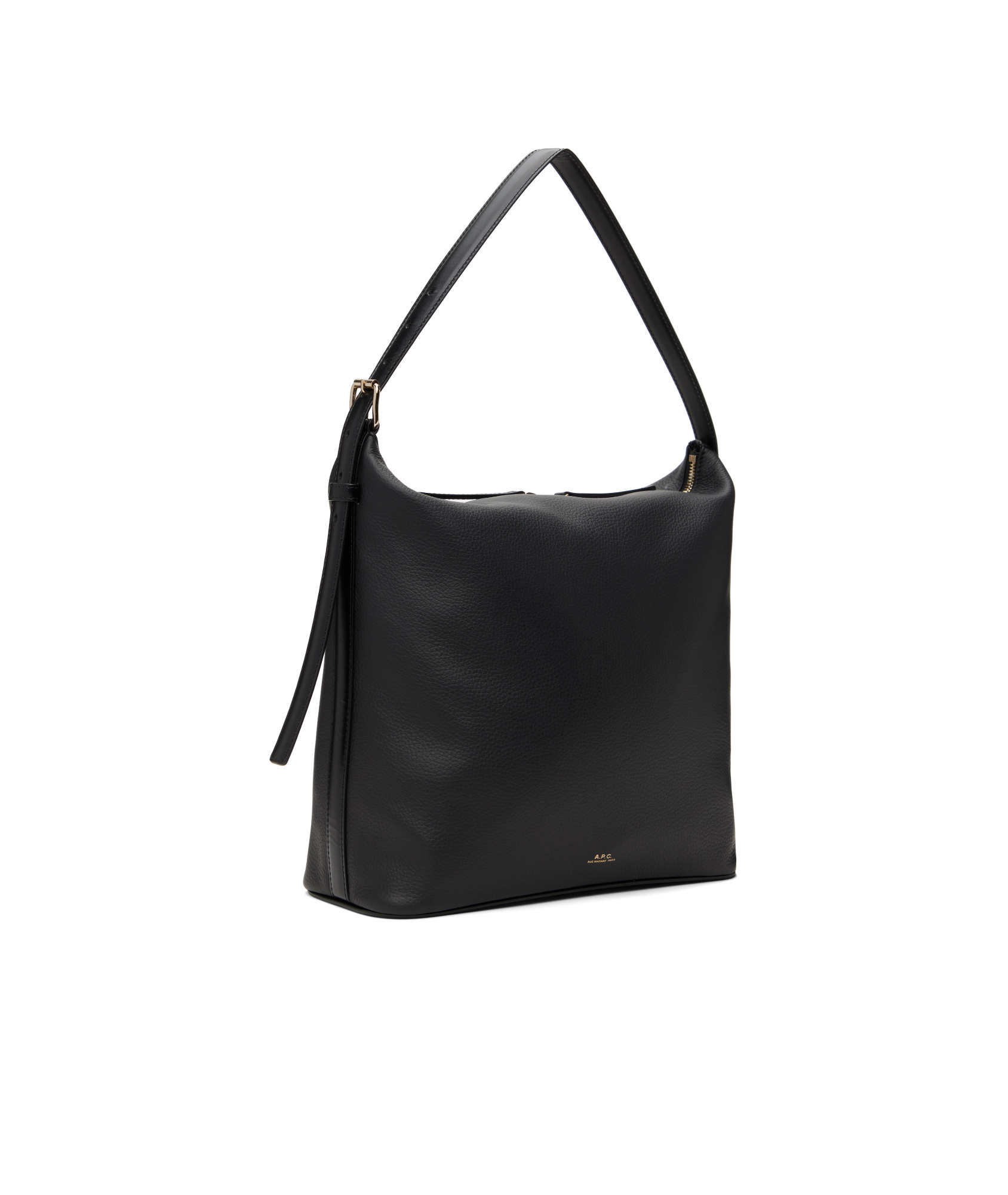 A.p.c. Vera Leather Bag With Adjustable Strap In Black