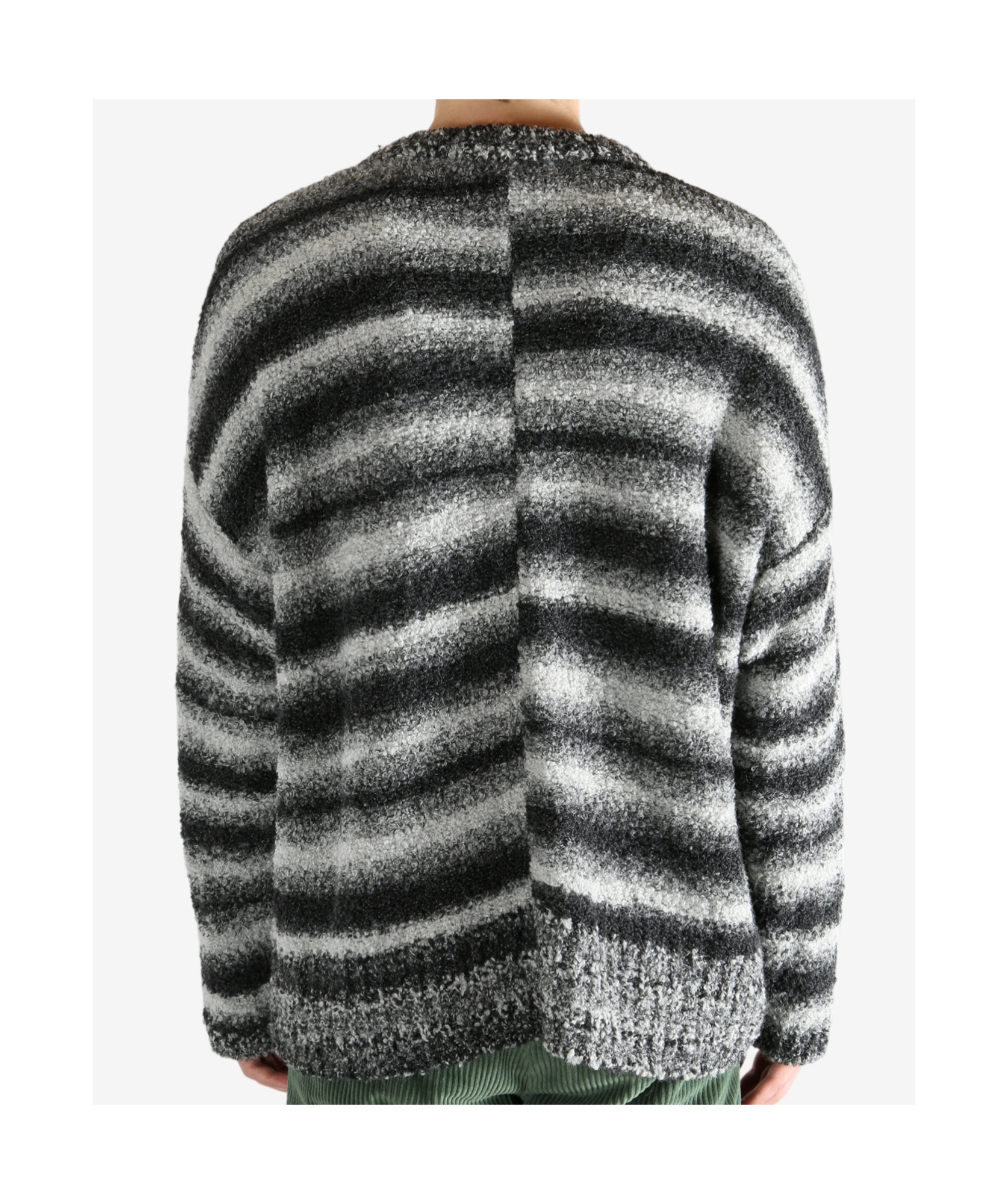 The Elder Statesman Rover Striped Jumper In Black