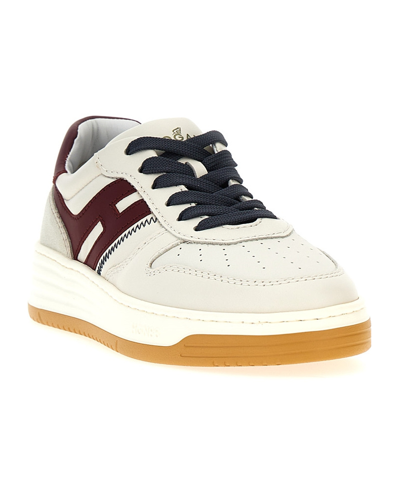 Hogan Retro-inspired Leather Sneakers With Memory Foam In White