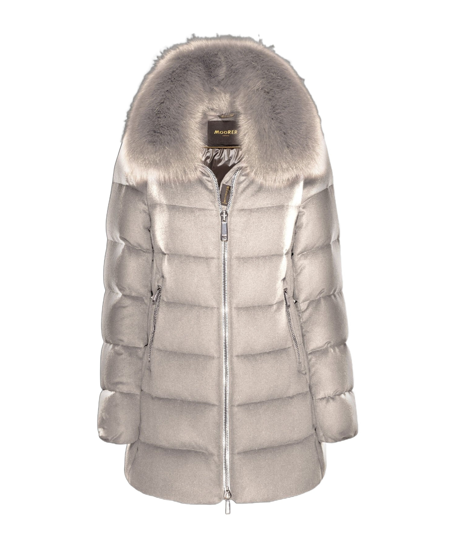 Moorer Dorado-fur-ls9 Down Jacket In Nude