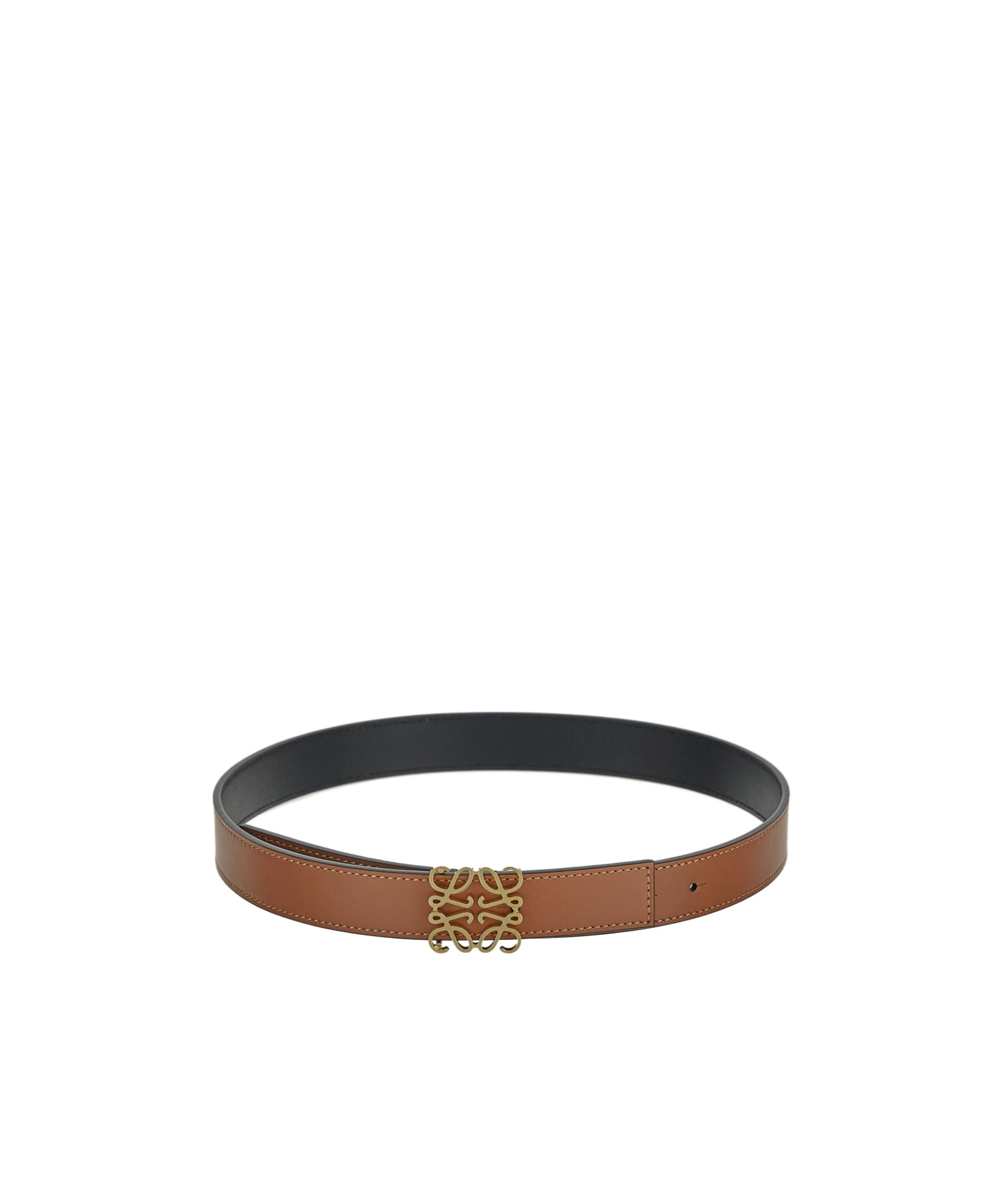 Loewe Anagram Belt In Smooth Calfskin In Black