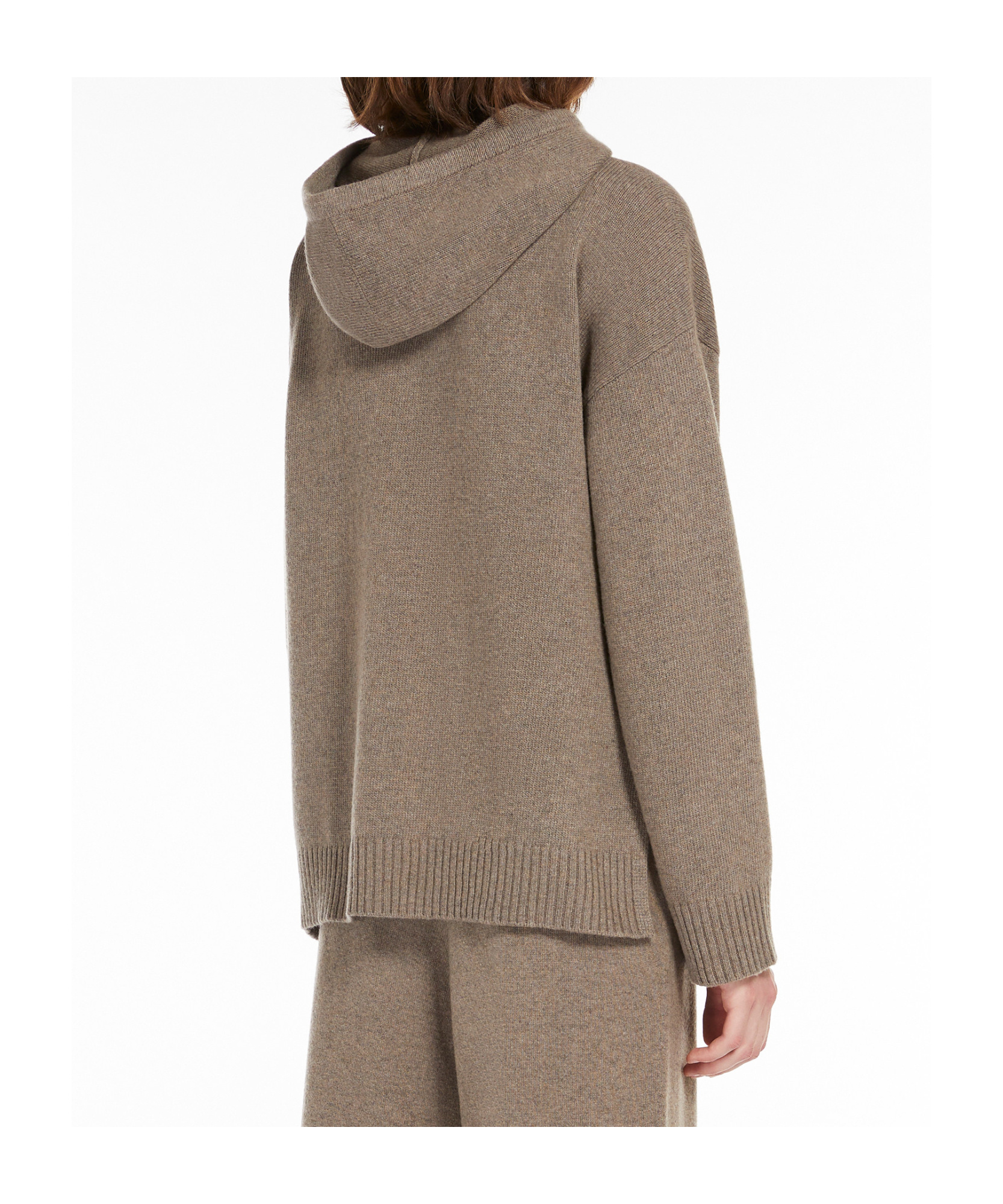 Weekend Max Mara Jerez Hooded Wool Blend Sweater In Gray