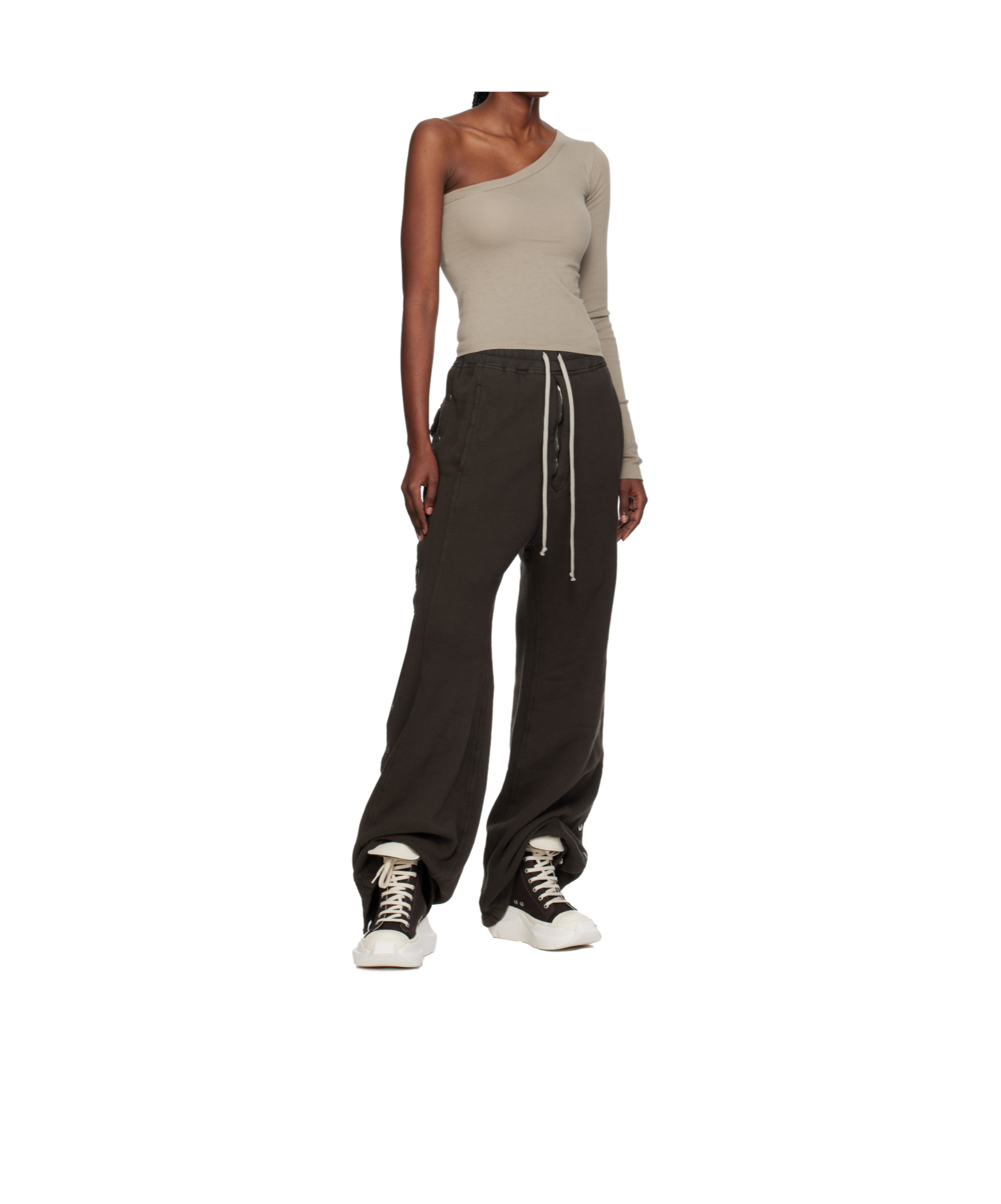 Rick Owens Drkshdw Concordians Cargo Abstract Sneaks High-top Sneaks In Brown