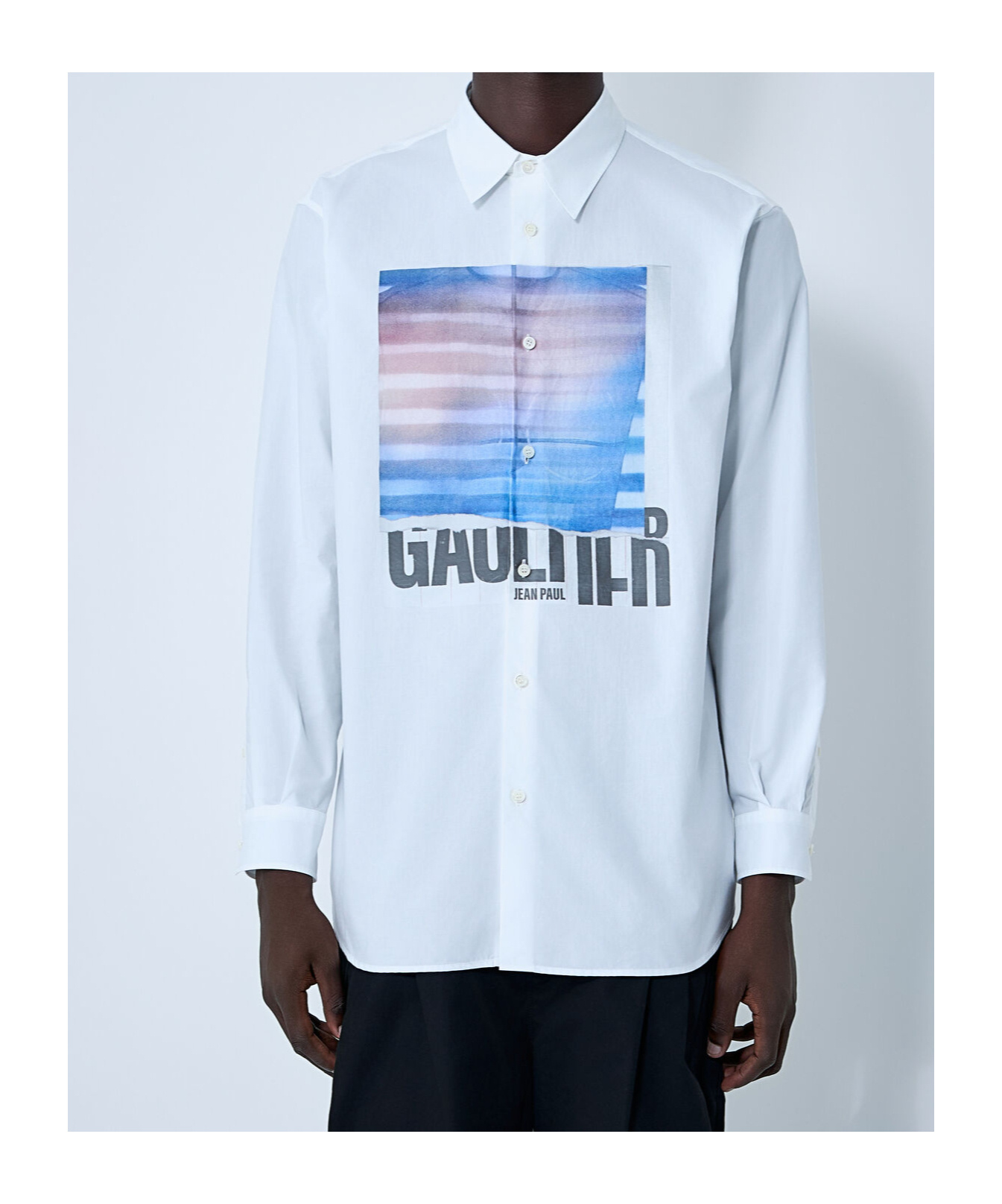 Jean Paul Gaultier Men Logo Print Button-down Shirt