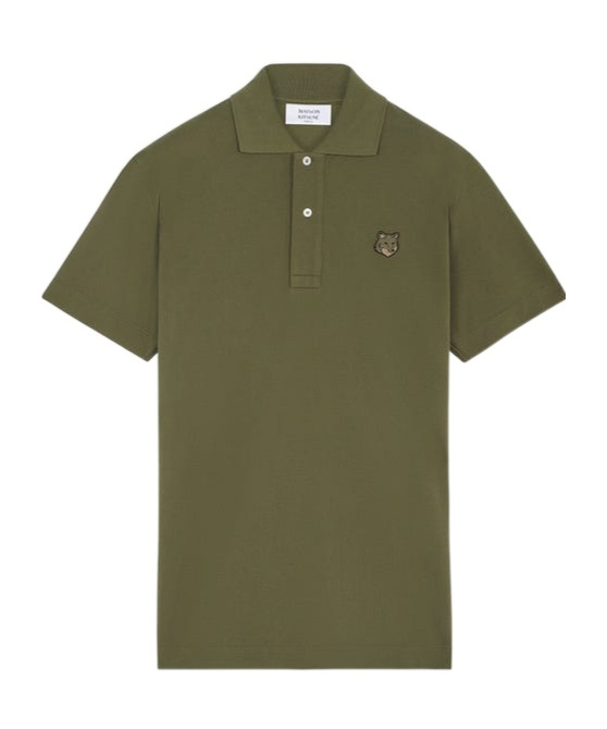 Maison Kitsuné Bold Fox Head Polo Shirt In Brown