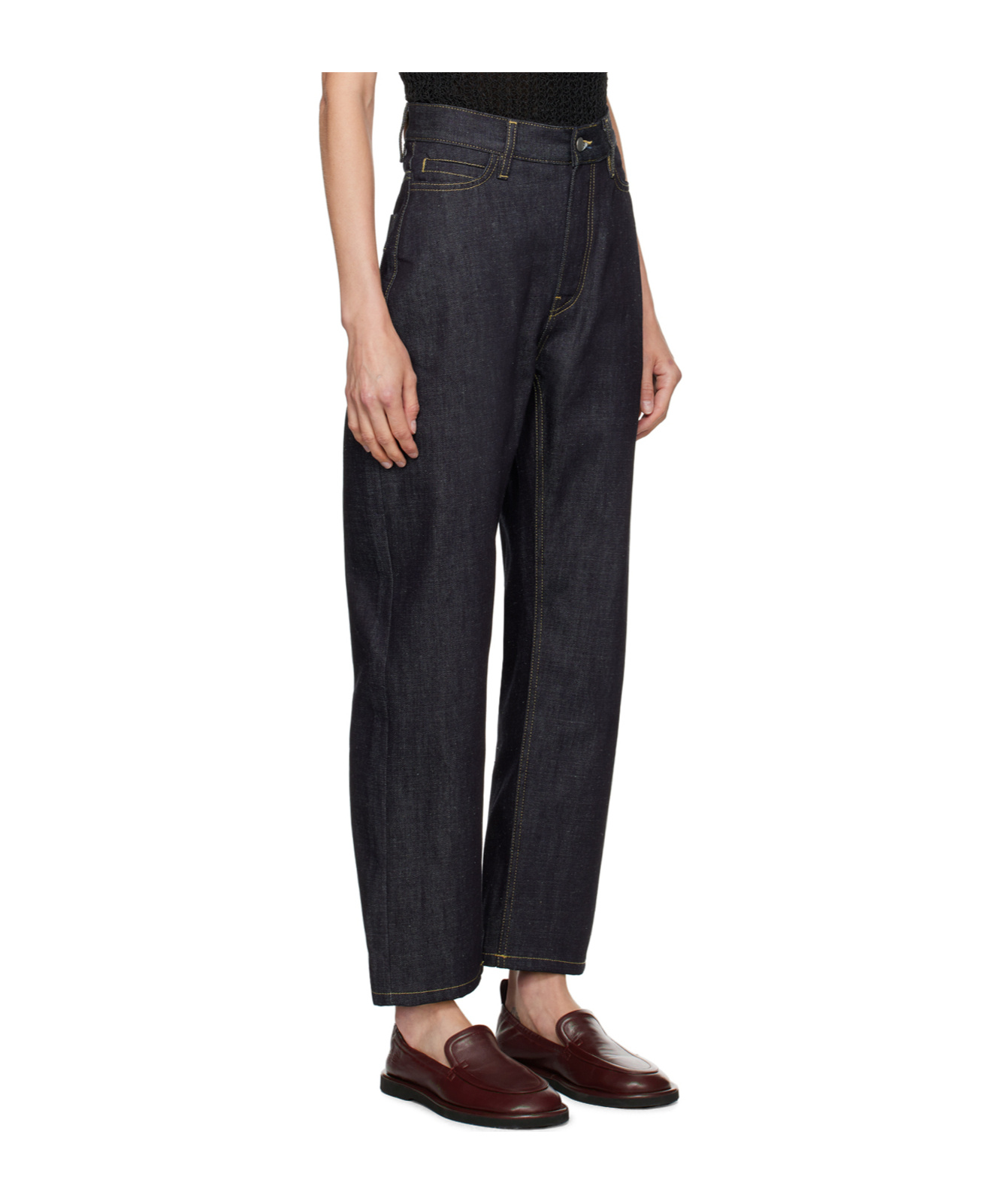 Studio Nicholson Straight-leg Cropped Jeans In Black