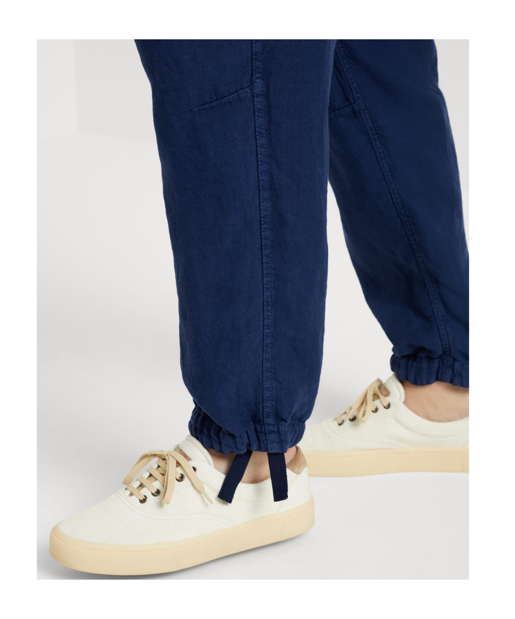 Brunello Cucinelli Dyed Linen Straight-leg Trousers In Blue