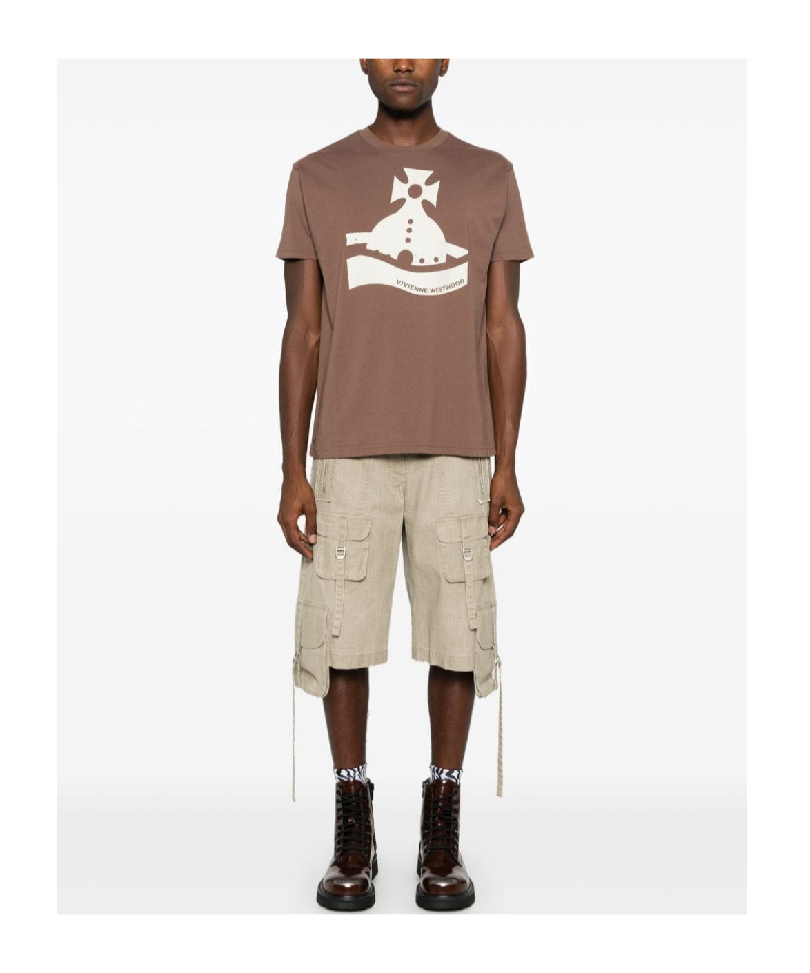 Vivienne Westwood Brown Sunken Orb Classic T-shirt In Brown