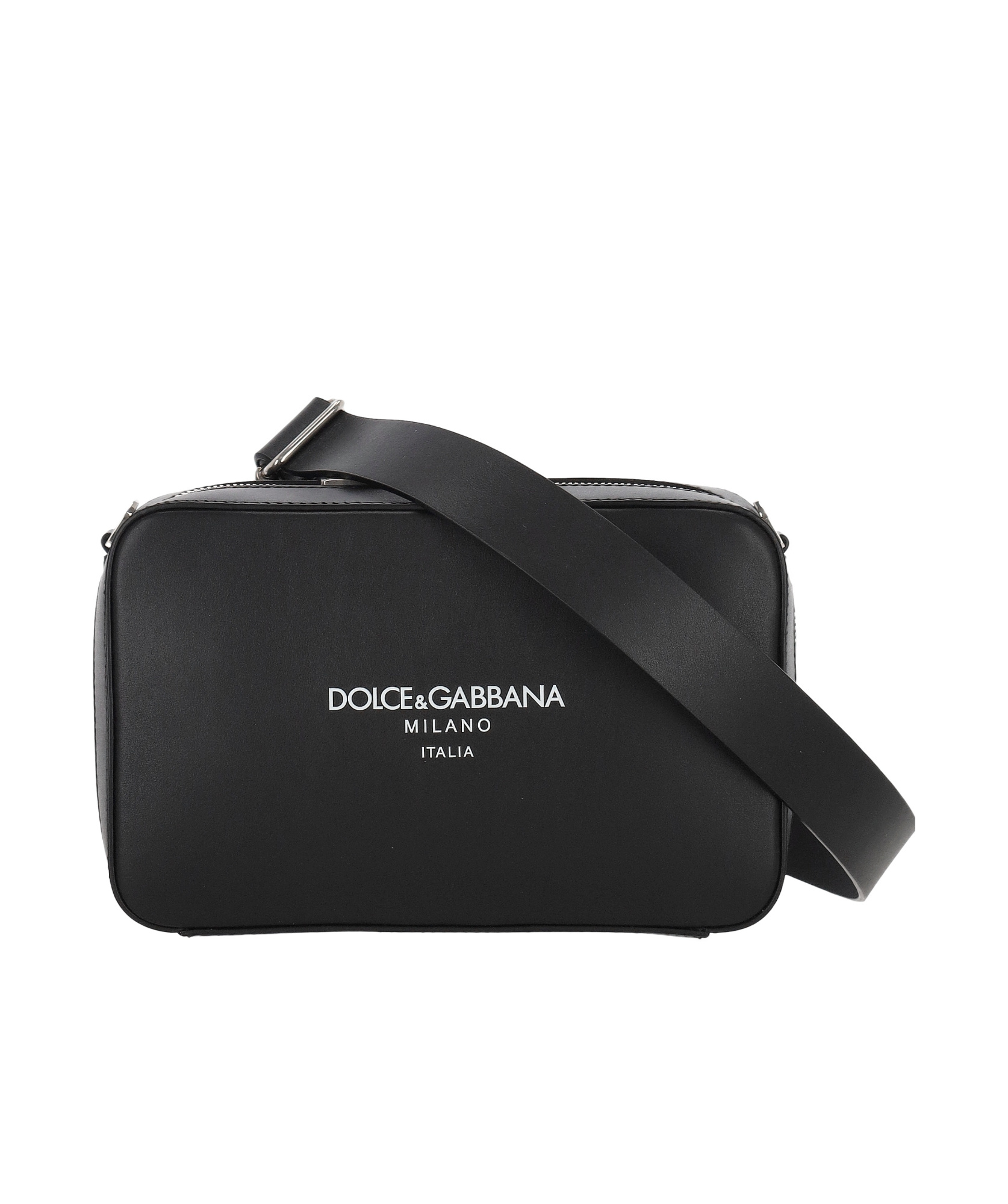 Dolce & Gabbana Zippered Shoulder Bag In Black