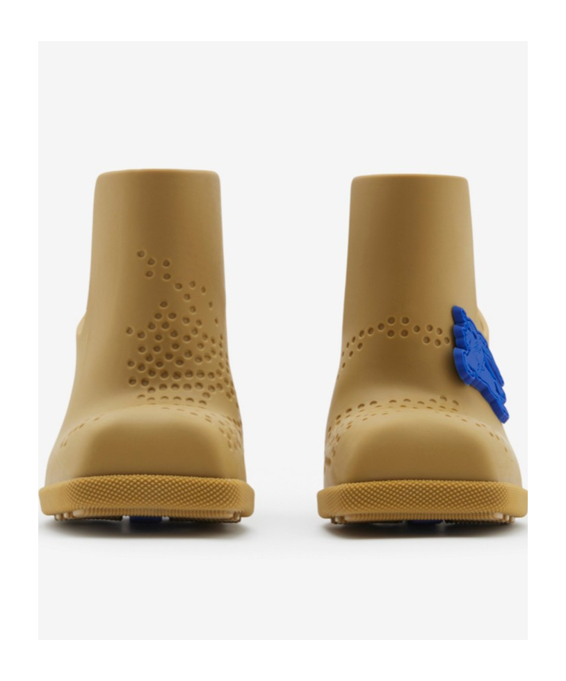 Burberry Highland Perforated Detailed Mules In Brown