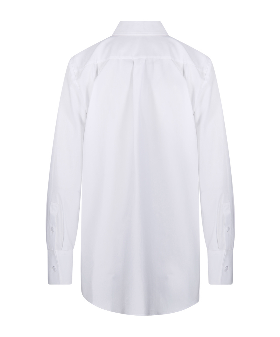 Valentino Cotton Poplin Shirt With Bow Detail In White