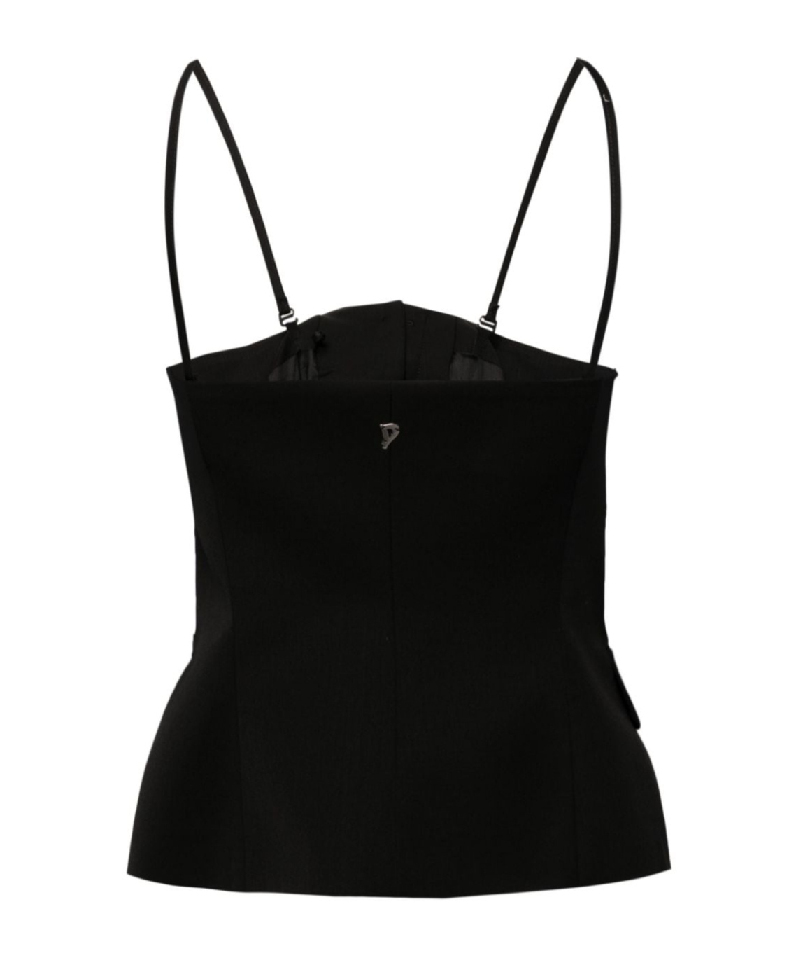 Dondup Button-up Tank Top In Black