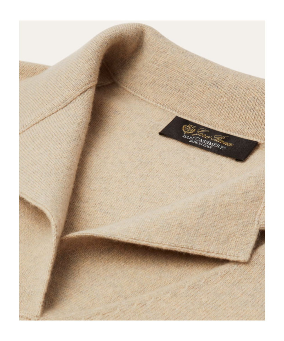 Loro Piana Arona Polo Shirt In Maple And Walnut Mixed Color