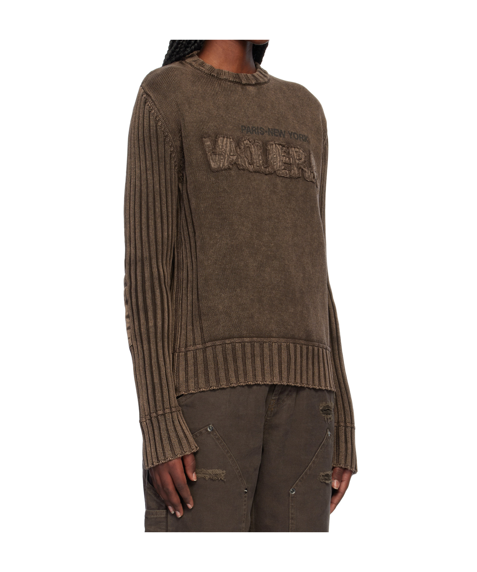 Vaquera Rib Knit Sweater In Green