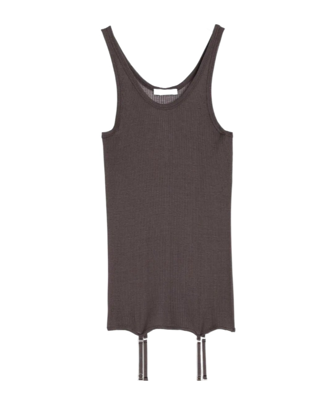 Lemaire Ribbed Texture Tank Top With Adjustable Straps In Black