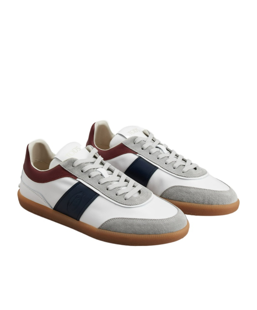 Tod's Man Sneakers White Size 8 Leather In White