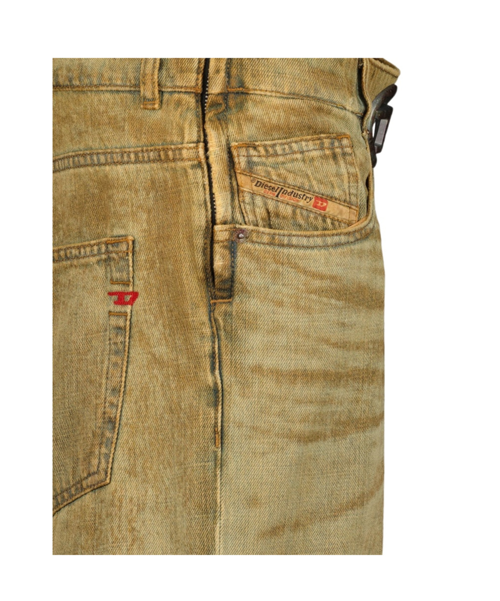 Diesel Belt-loop Jeans In Green
