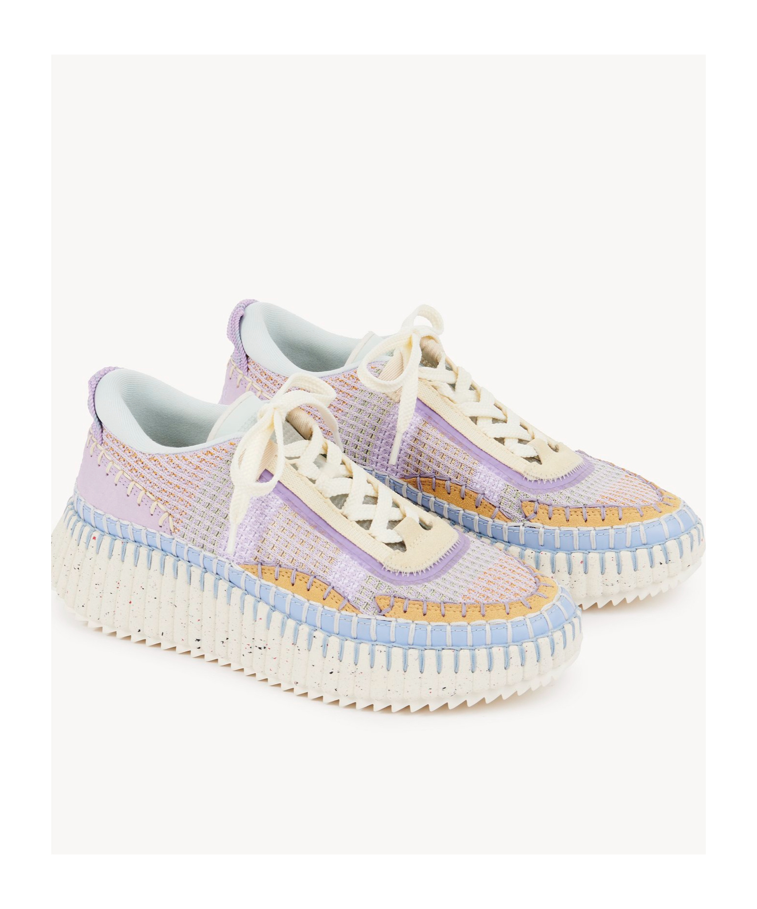 Chloé Chloe Women Multicolor Fabric Nama Sneakers In White