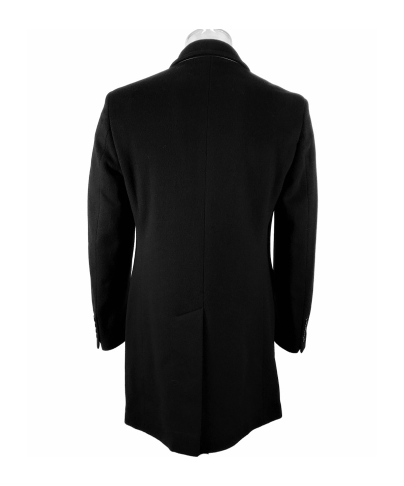 Karl Lagerfeld Lapel Long-sleeved Coat In Black