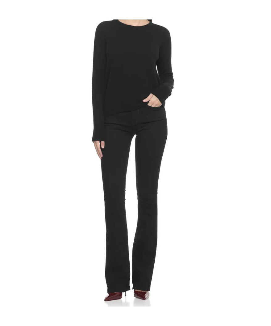 Dondup Flared Five-pocket Jeans In Black