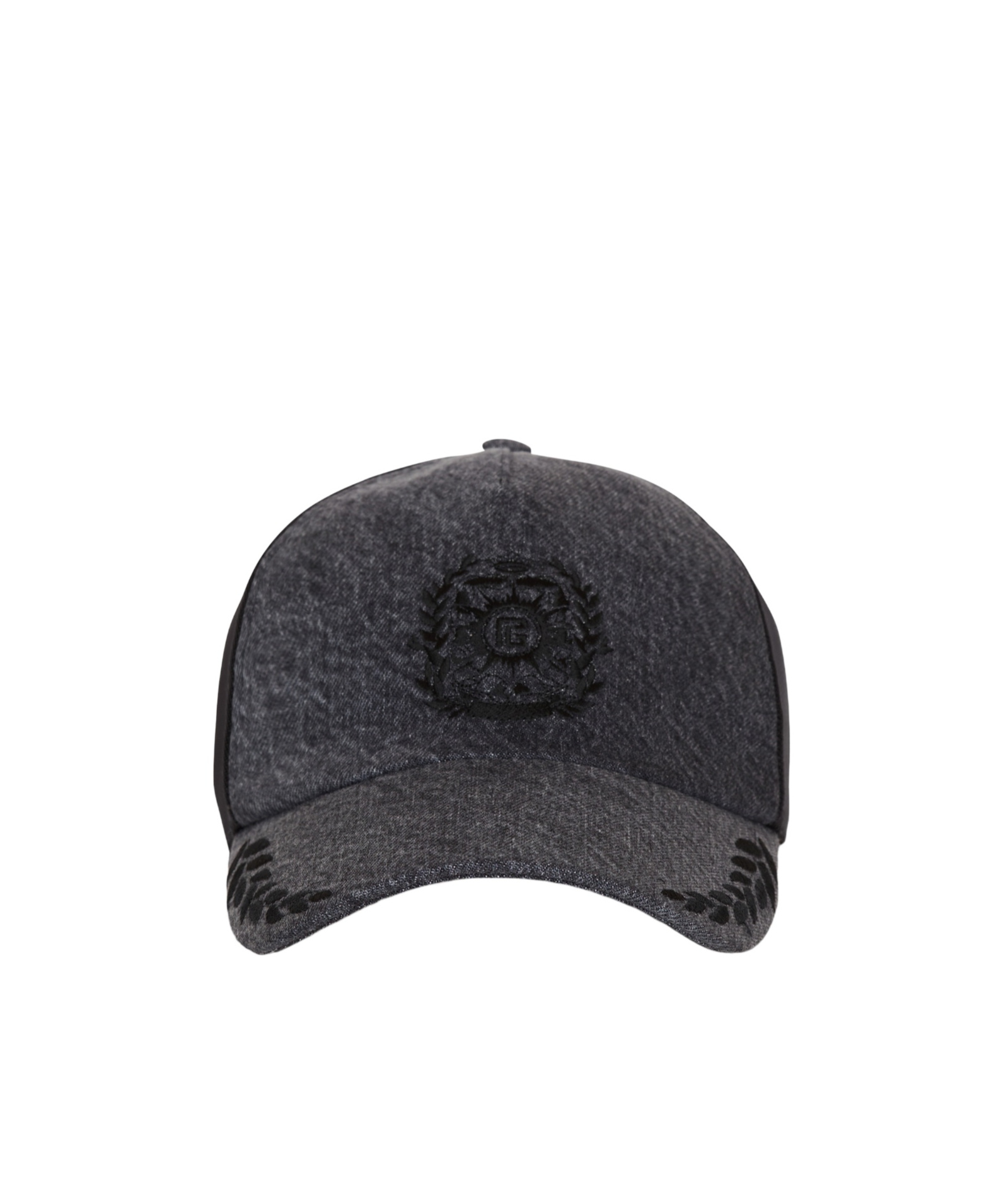 Balmain Écusson-embroidered Denim Cap In Blue