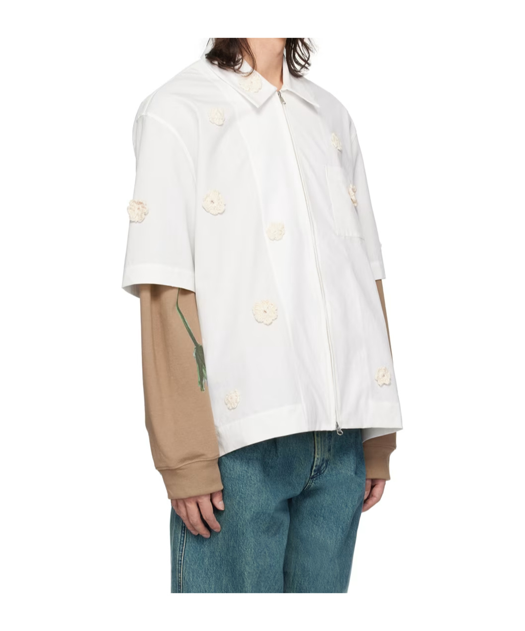 Shop Song For The Mute Floral Patch Shirt