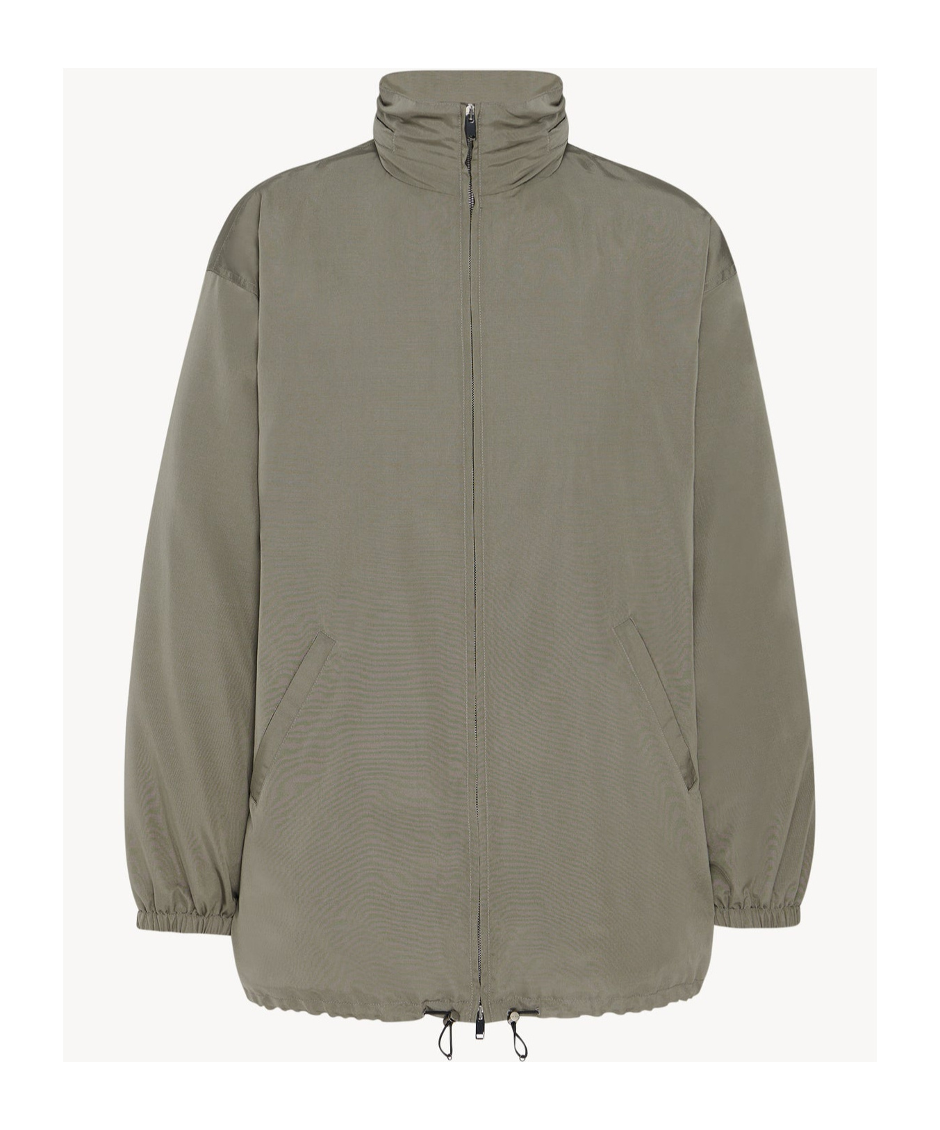 The Row Chon Wool And Silk Jacket In Gray