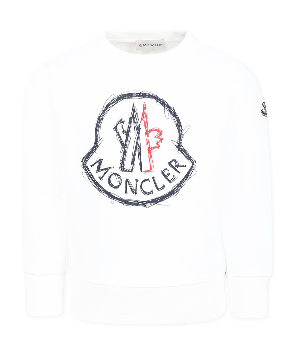 Moncler Long-sleeved Sweater In White