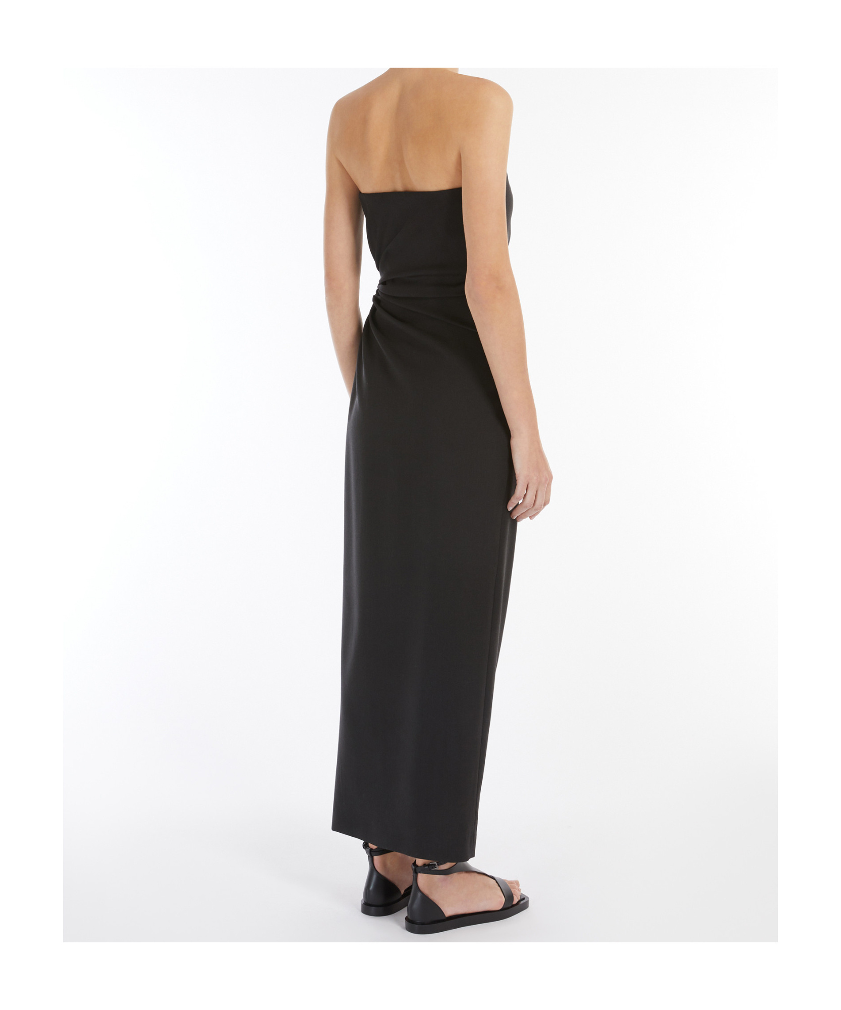 Max Mara Strapless Dress In Black