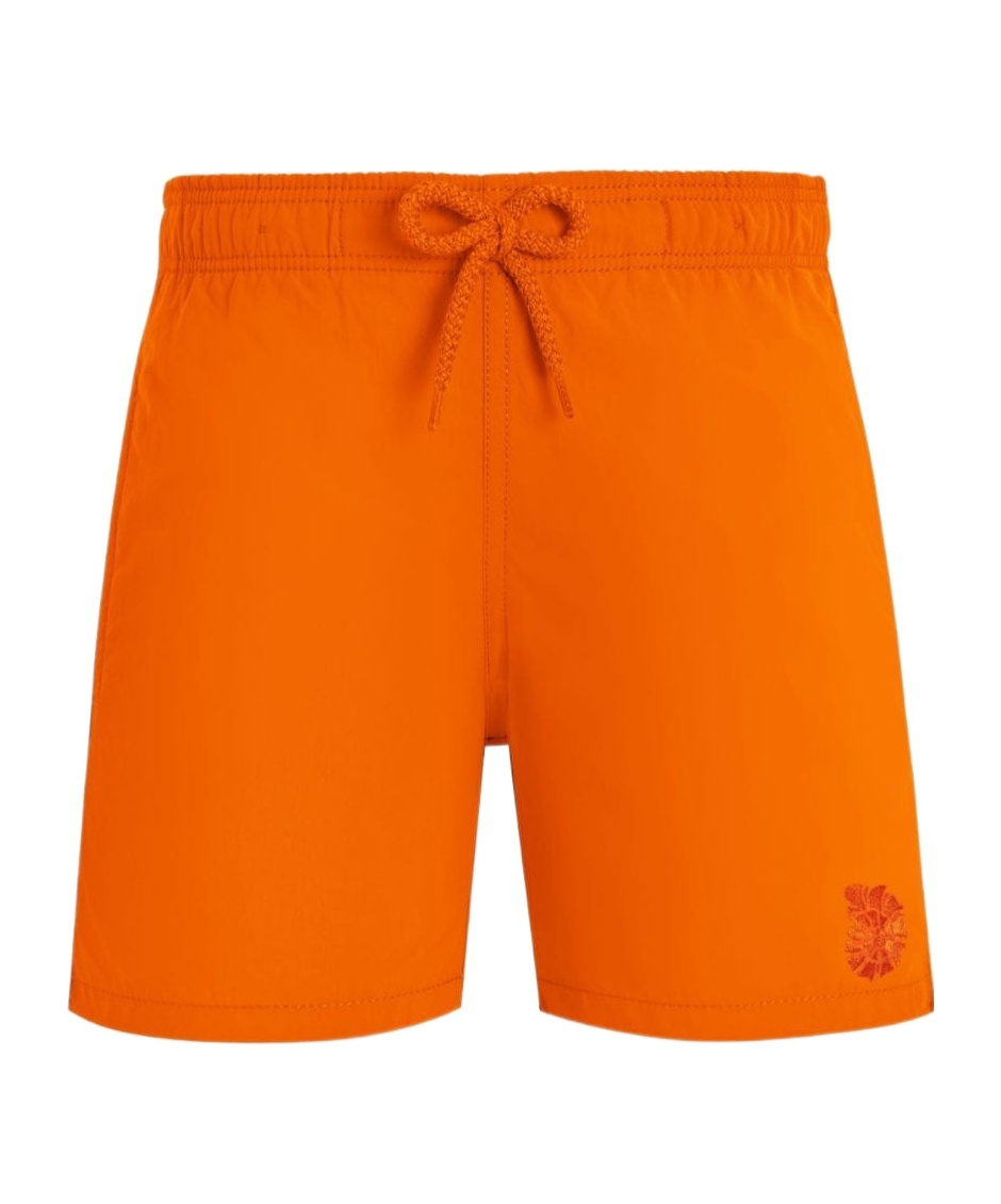 Vilebrequin Embroidered-detail Swim Shorts In Orange