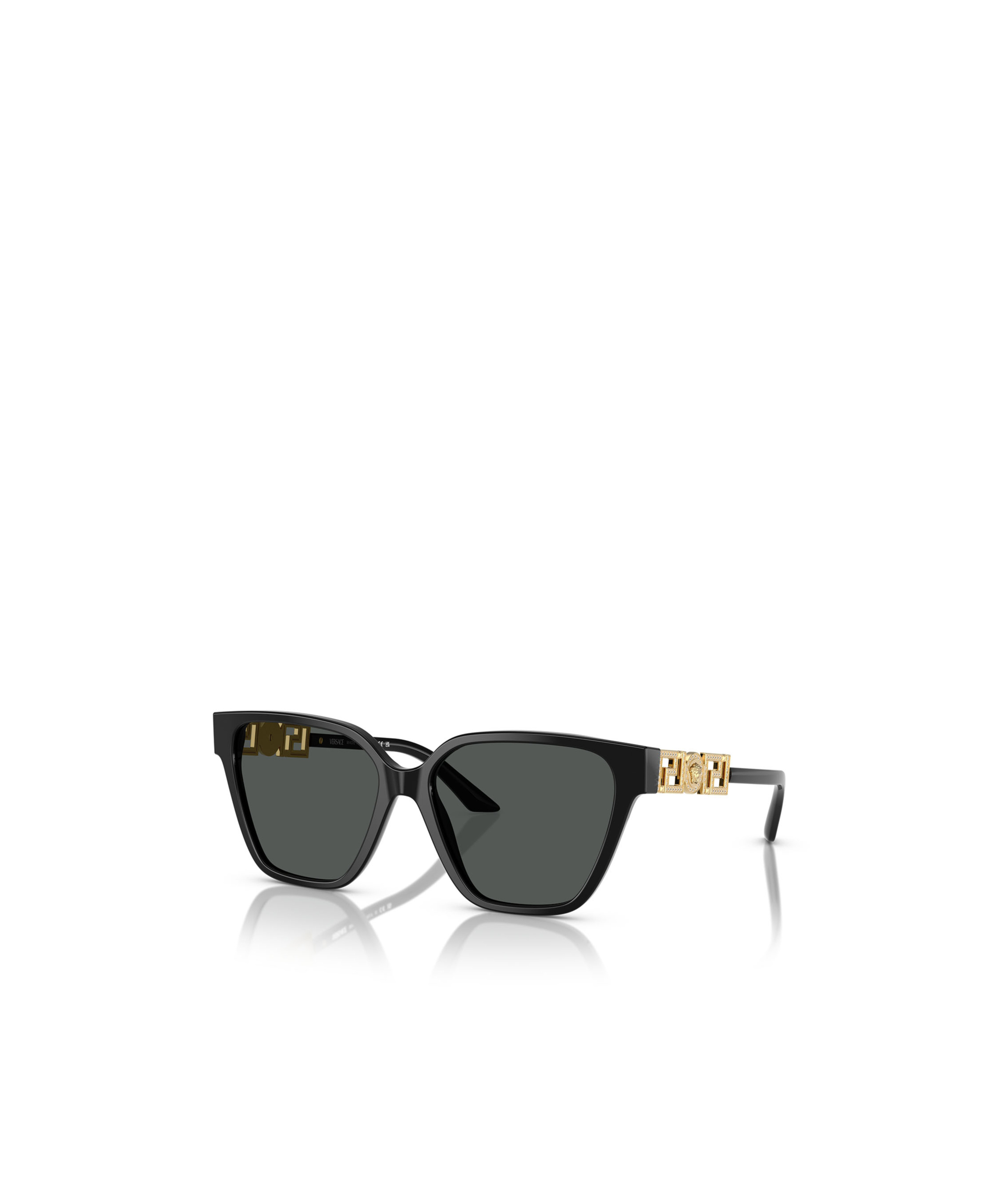 Versace Geometric Frame Sunglasses In Black