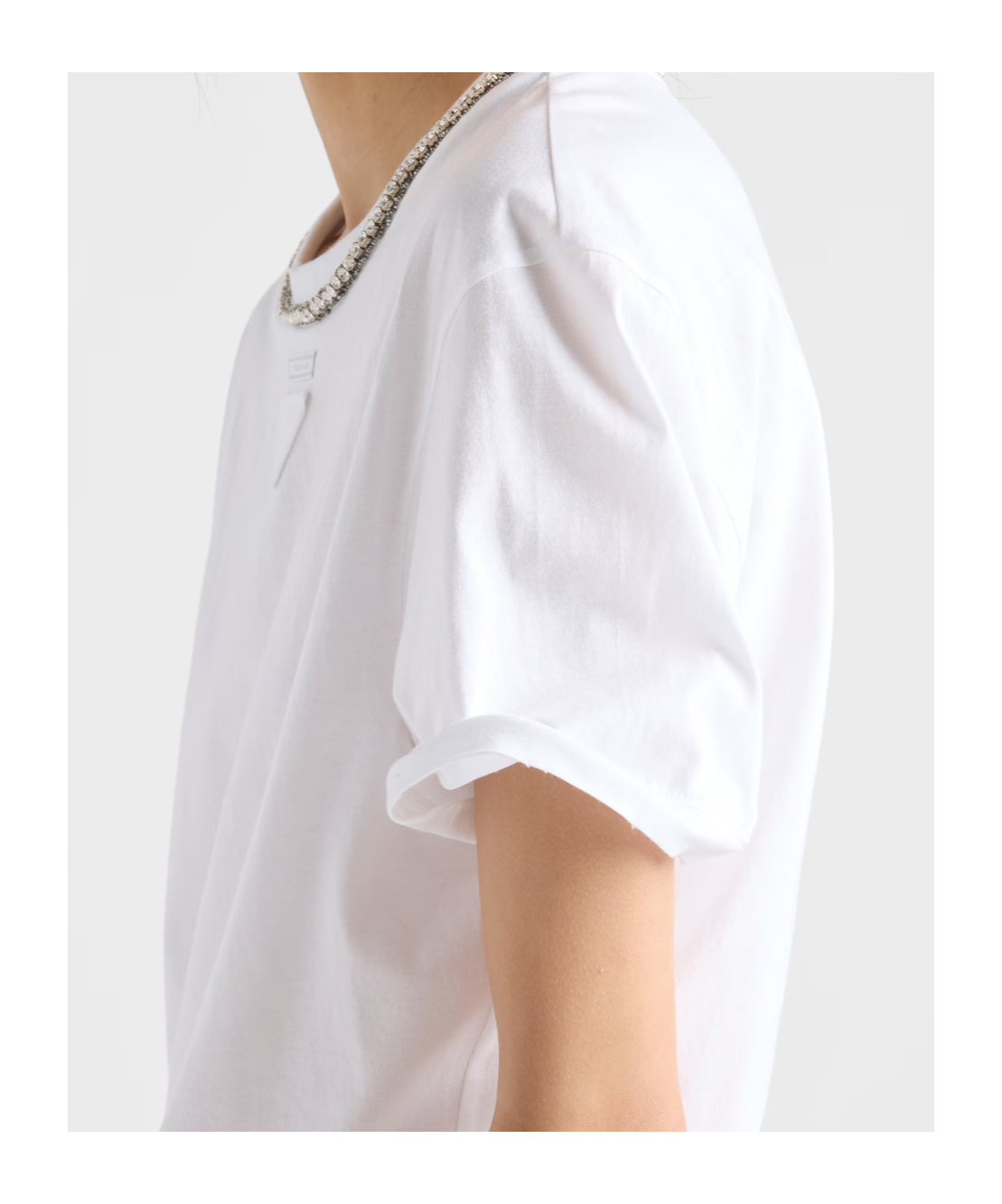 Prada Cotton Jersey T-shirt In White