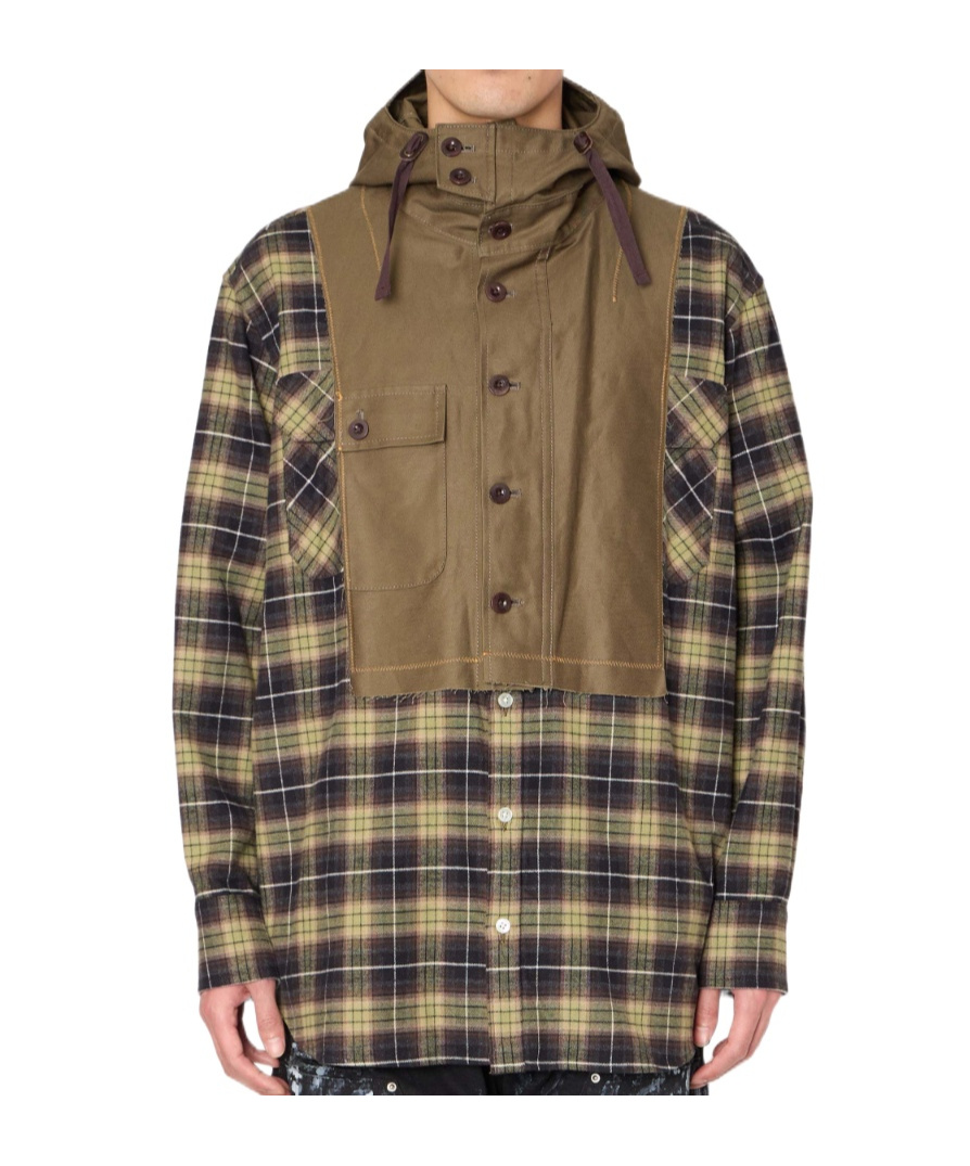 Kolor Long-sleeve Shirt Jacket In Green